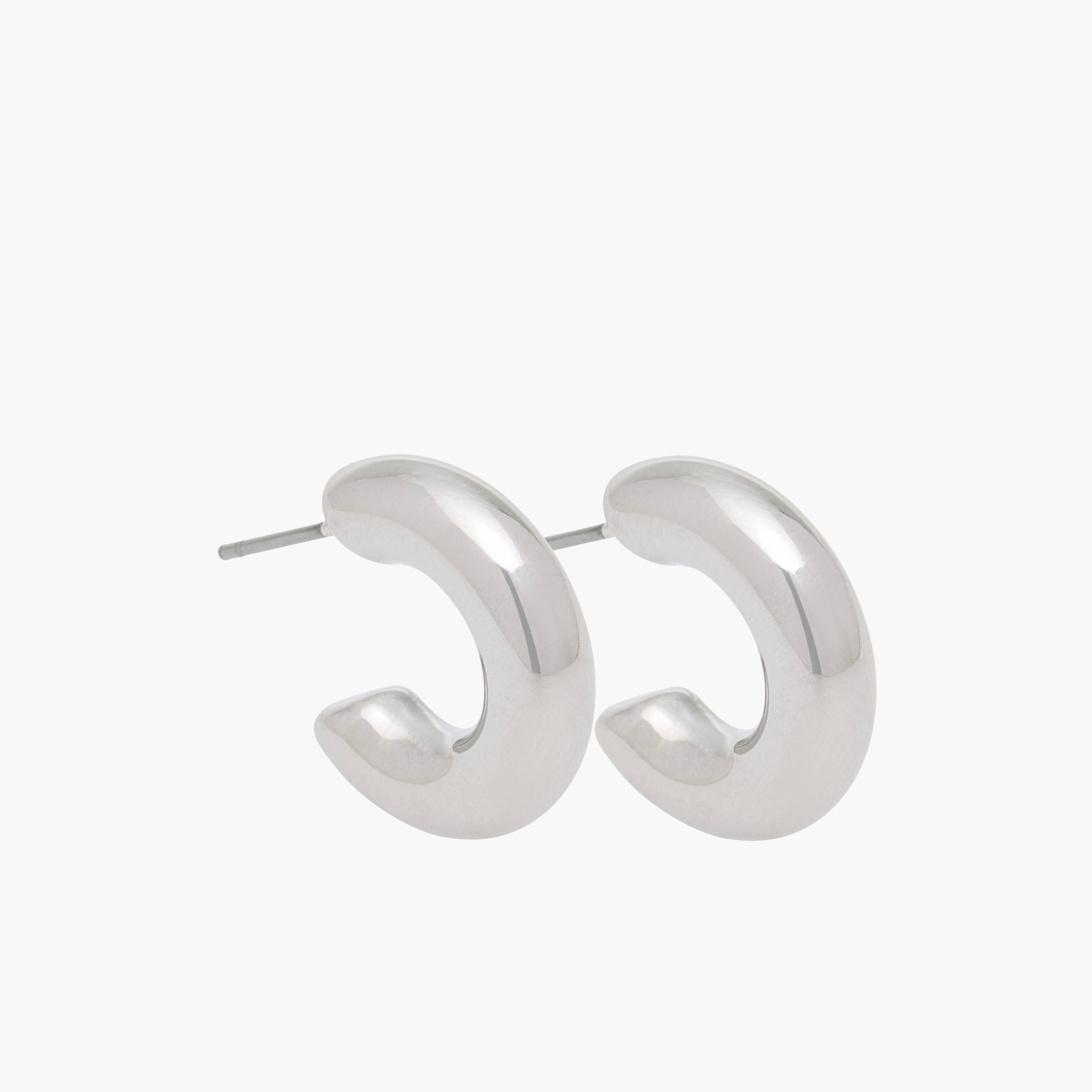Flora Bella Solid Hoop Earrings with Pushback Closure-women-watchesandjewellery-jewellery-earrings-image-2