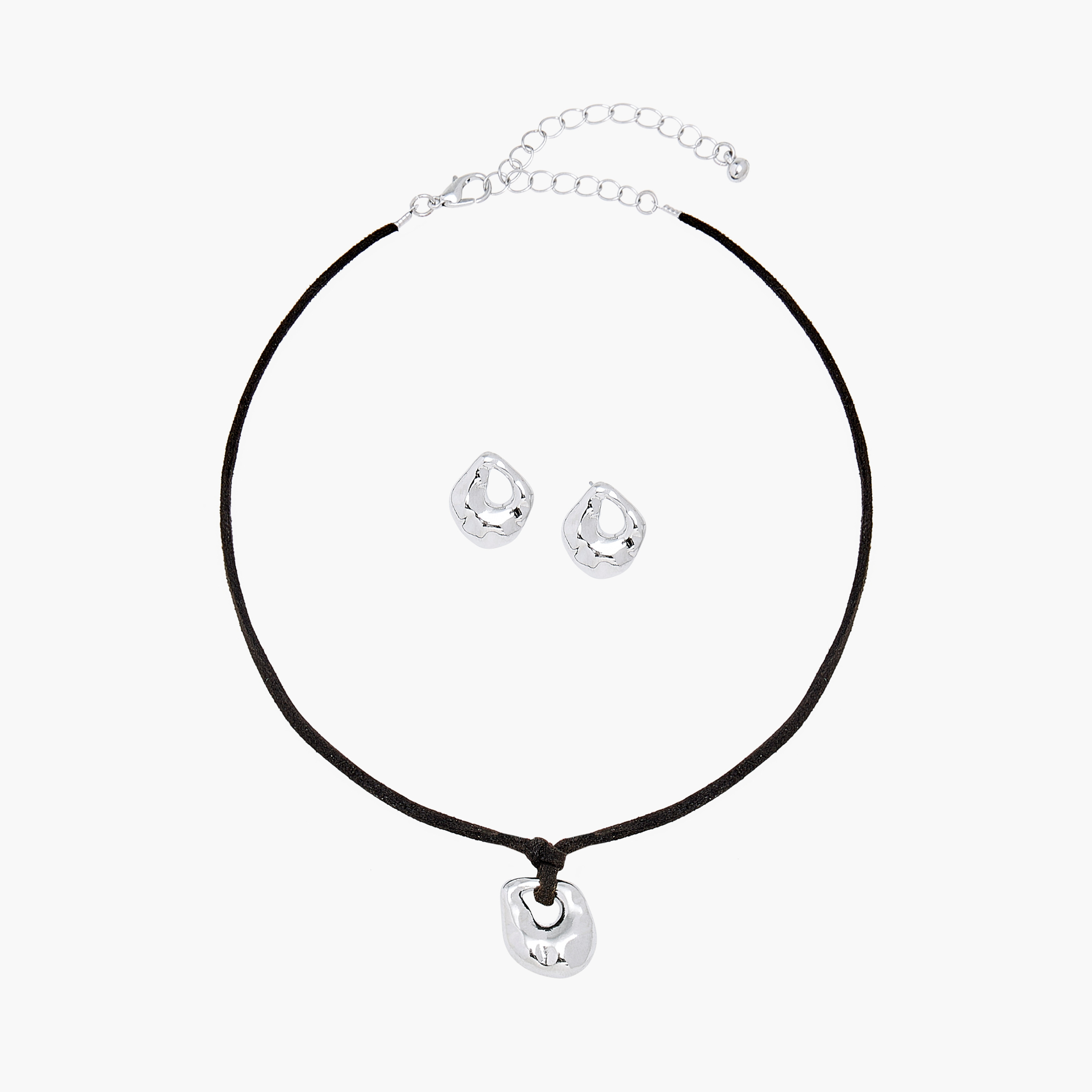 طقم عقد بدلاية وحلق من فلورا بيلا-women-watchesandjewellery-jewellery-necklacesandpendants-image-1