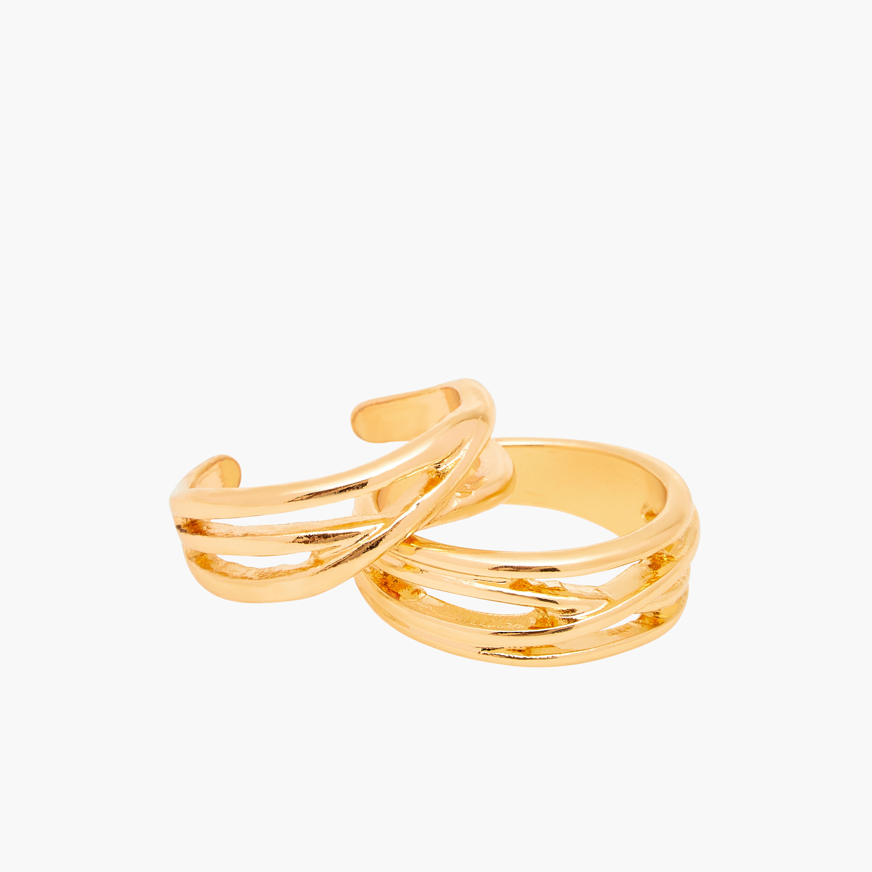 Flora Bella Metal Ring - Set of 5-women-watchesandjewellery-jewellery-rings-image-4