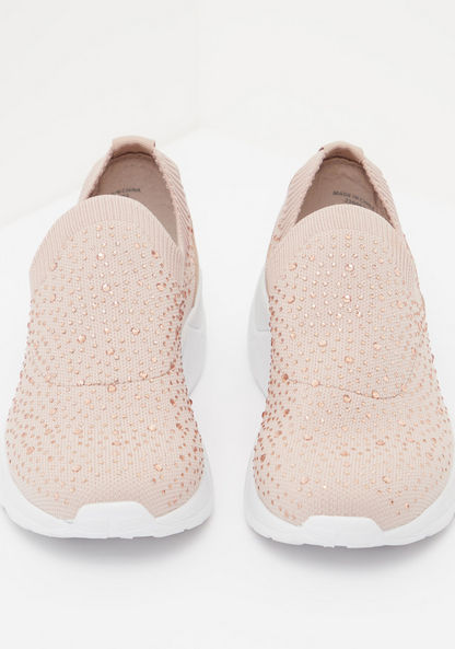 Embellished Low Ankle Slip-On Sneakers-Women%27s Sneakers-image-1