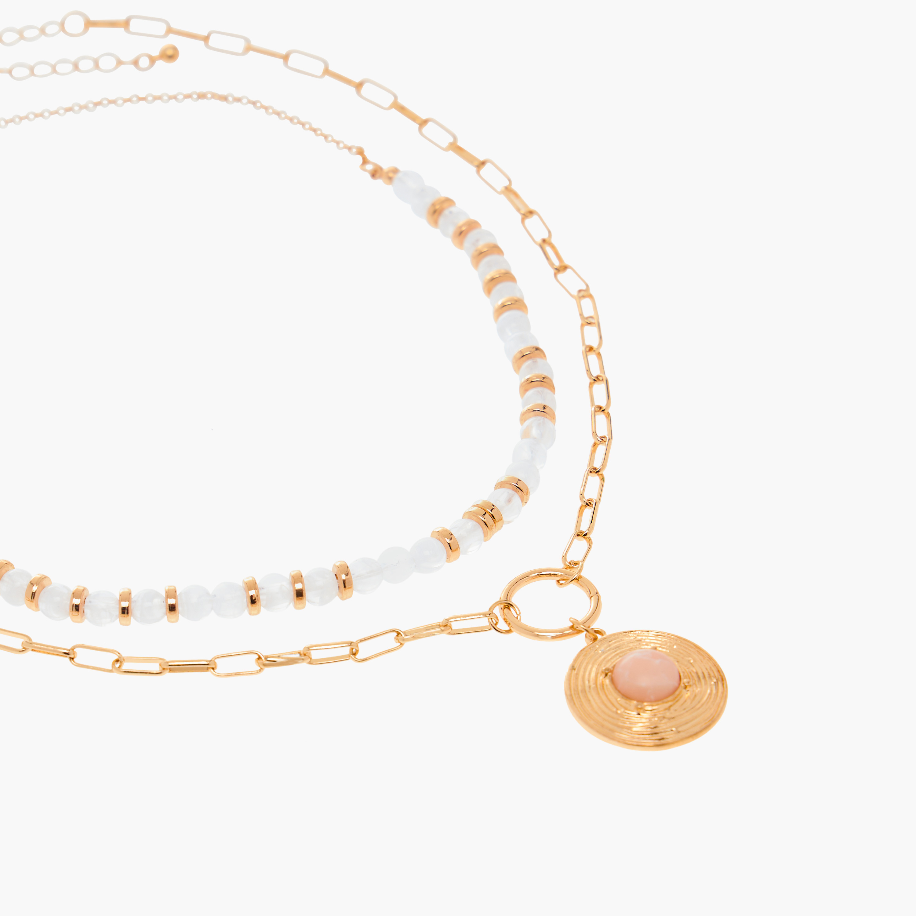 Flora Bella Embellished Necklace with Lobster Clasp - Set of 2-women-watchesandjewellery-jewellery-necklacesandpendants-image-4