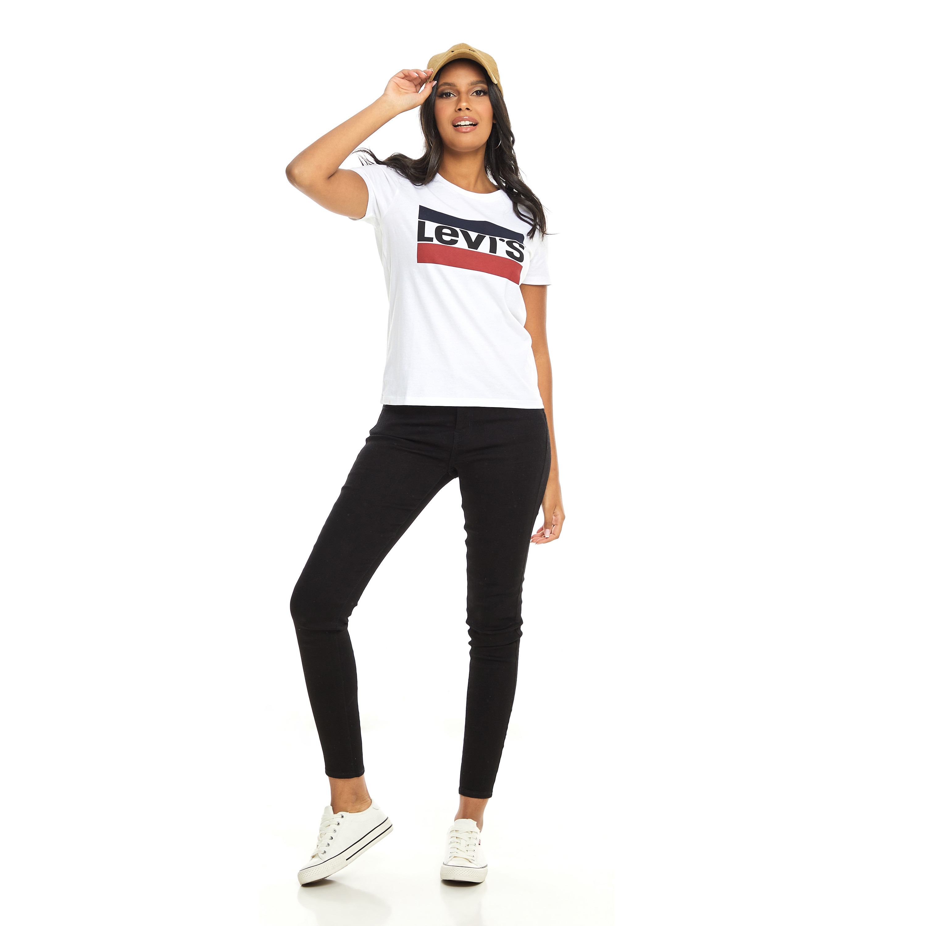 Levi's Women White Printed Crew Neck Short Sleeves T-Shirt-women-clothing-tshirts-image-5