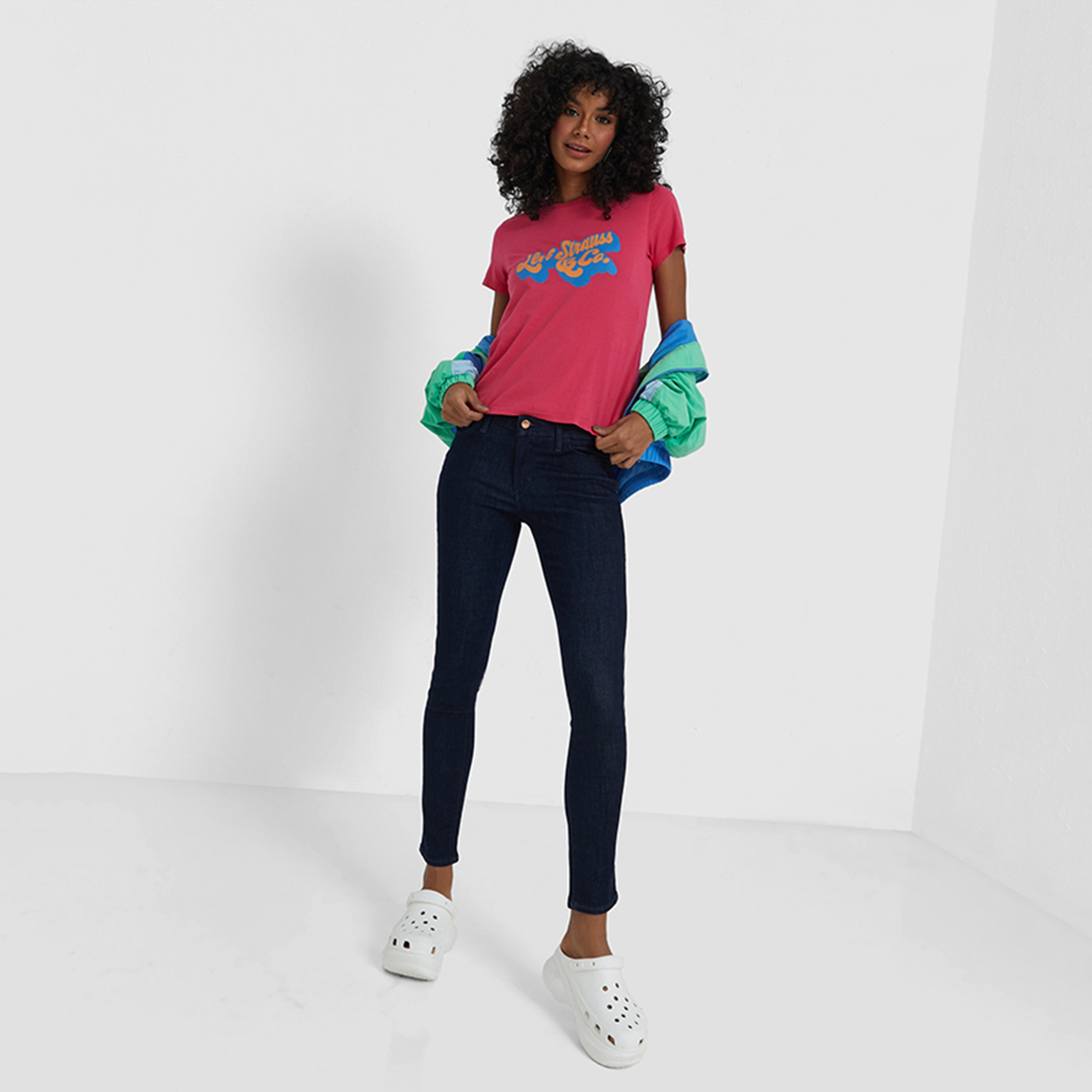 Levi's Printed Round Neck Short Sleeves Women's T-Shirt-women-clothing-tshirts-image-2