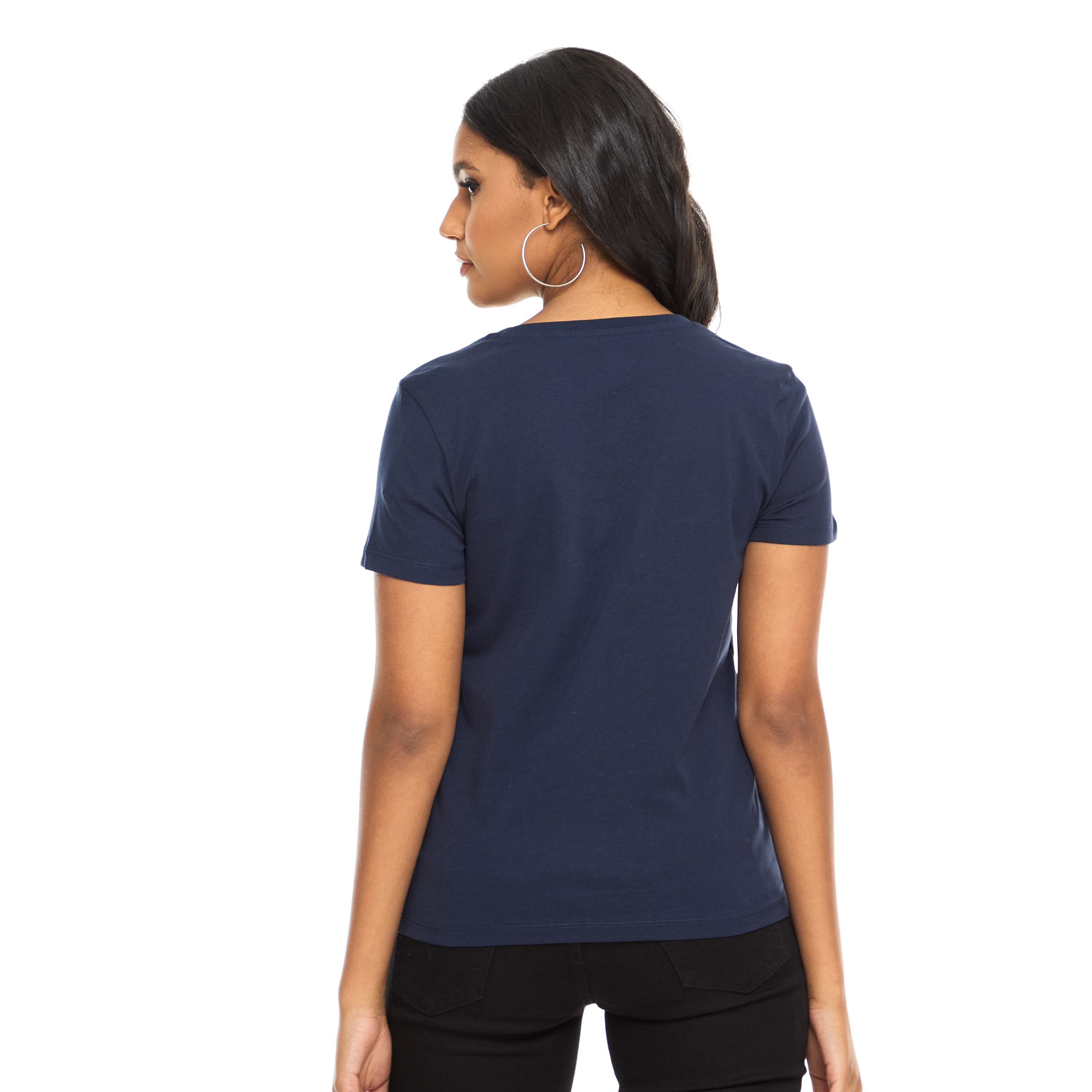 Levi's Women Blue Printed Crew Neck Short Sleeves T-Shirt-women-clothing-tshirts-image-2