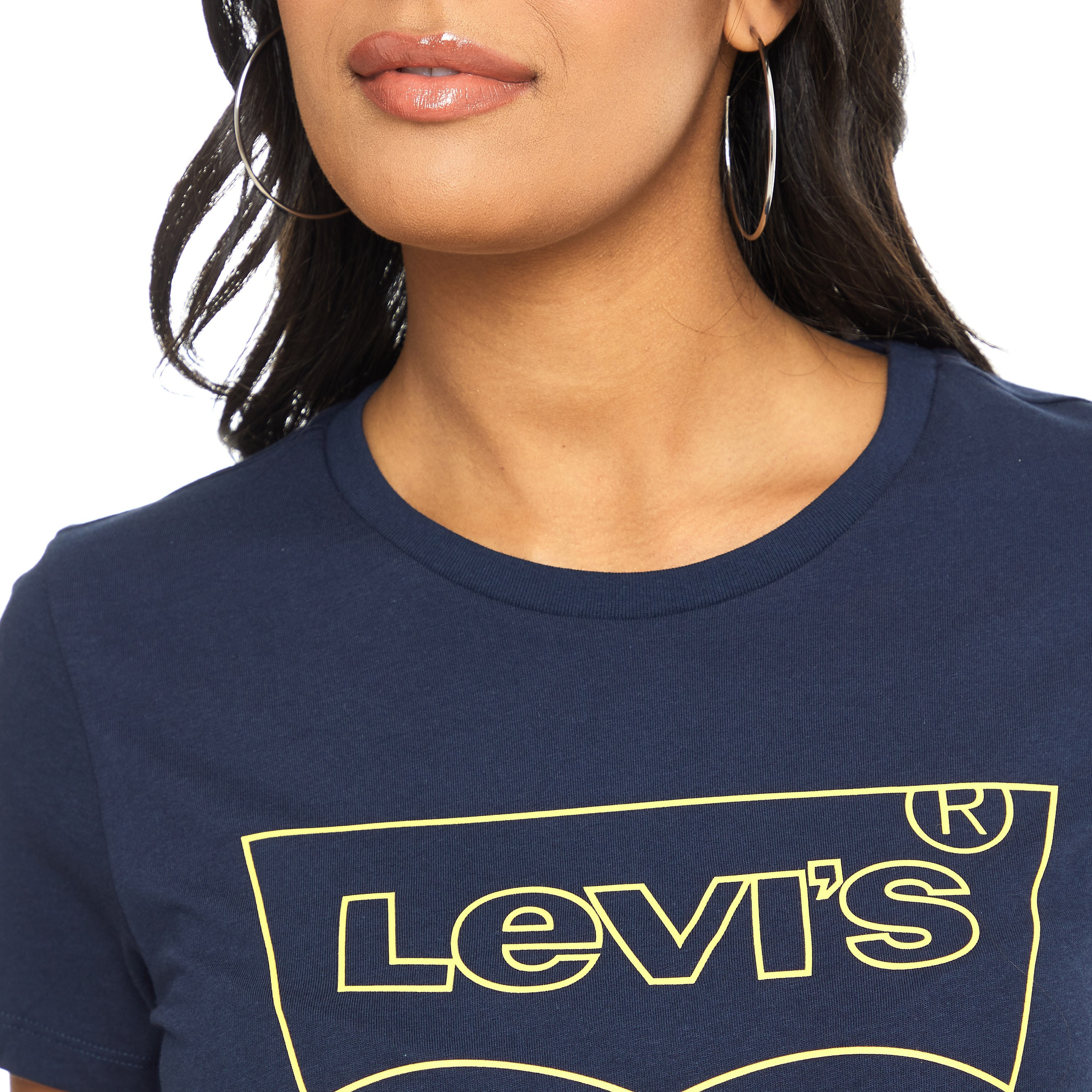 Levi's Women Blue Printed Crew Neck Short Sleeves T-Shirt-women-clothing-tshirts-image-4