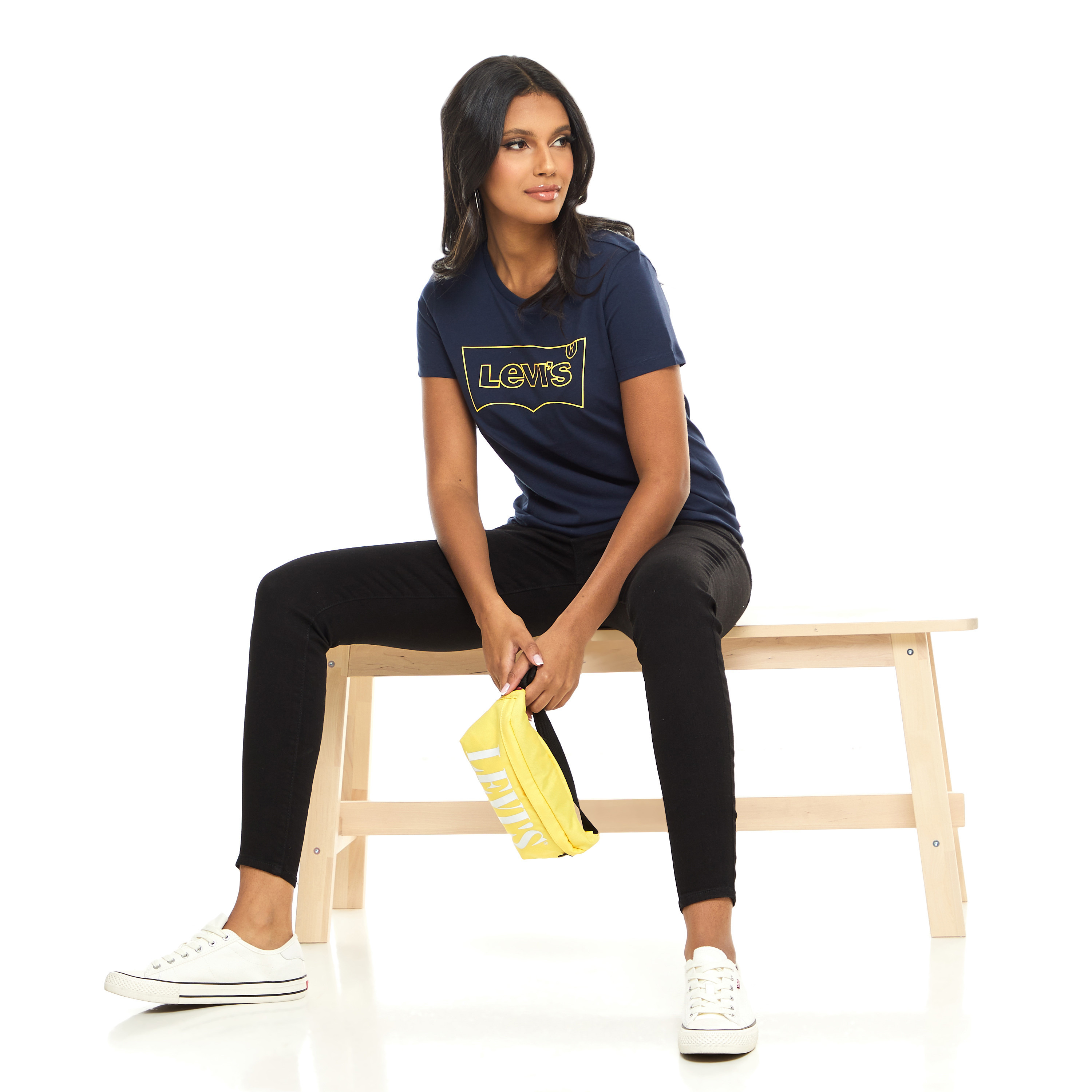 Levi's Women Blue Printed Crew Neck Short Sleeves T-Shirt-women-clothing-tshirts-image-5