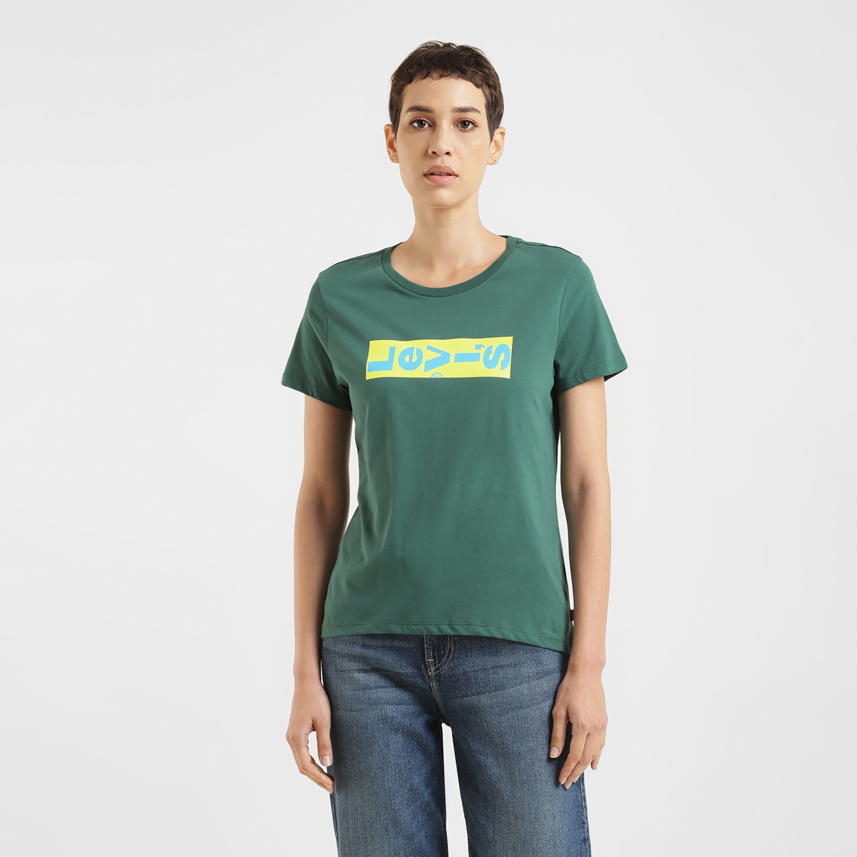 Levi's Graphic Crew Neck Short Sleeves T-Shirt-women-clothing-tshirts-image-1