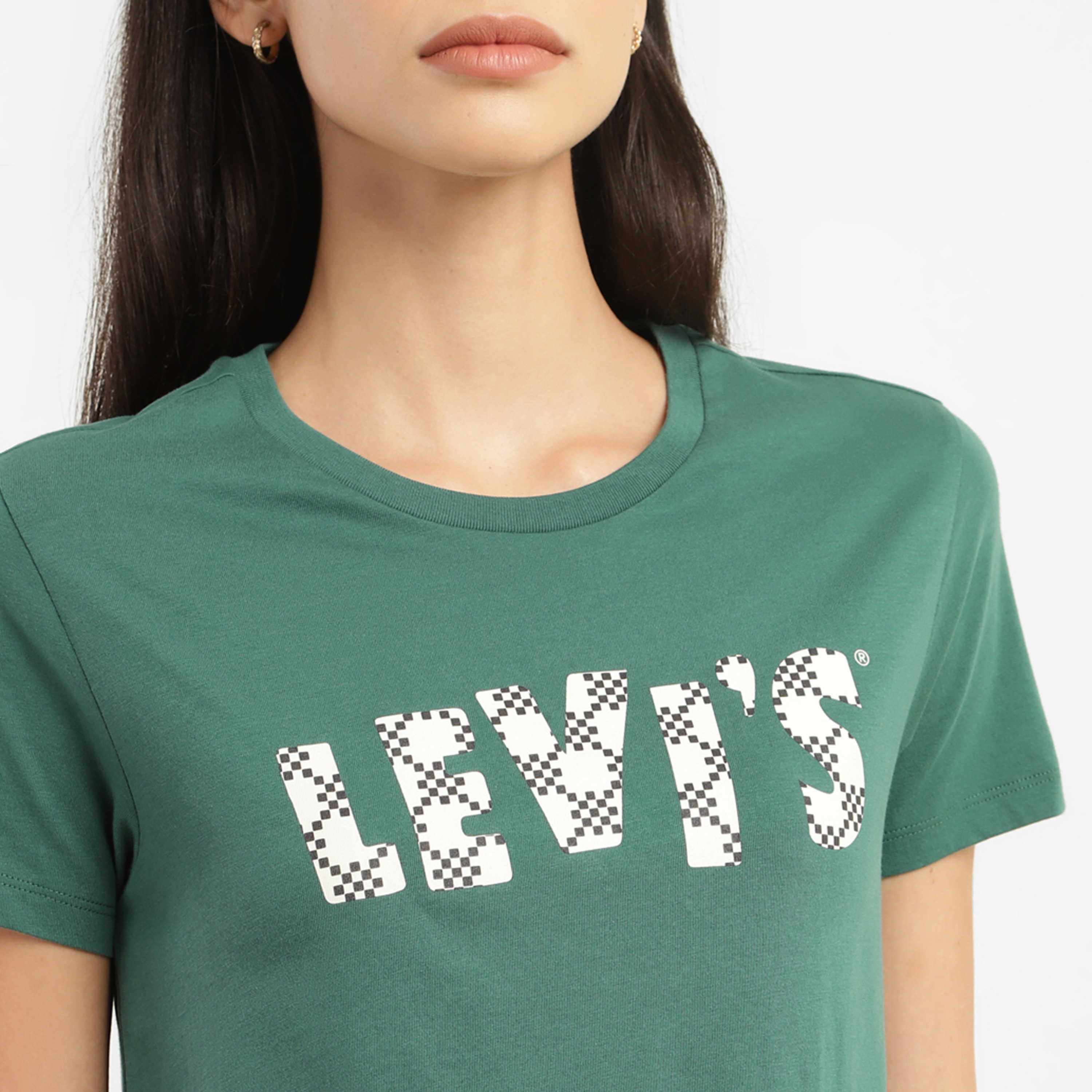 تيشيرت ليفايز بأكمام قصيرة وياقة دائرية مع جرافيك-women-clothing-tshirts-image-3