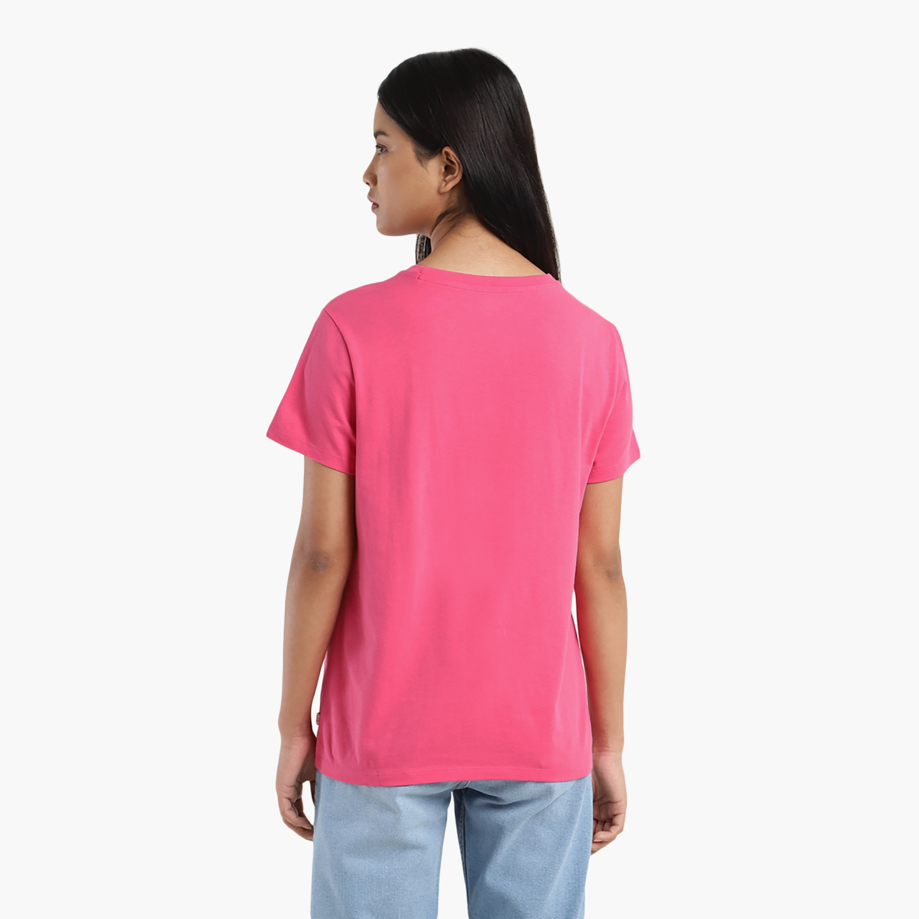 Levi's Logo Round Neck Short Sleeves T-Shirt-women-clothing-tshirts-image-3