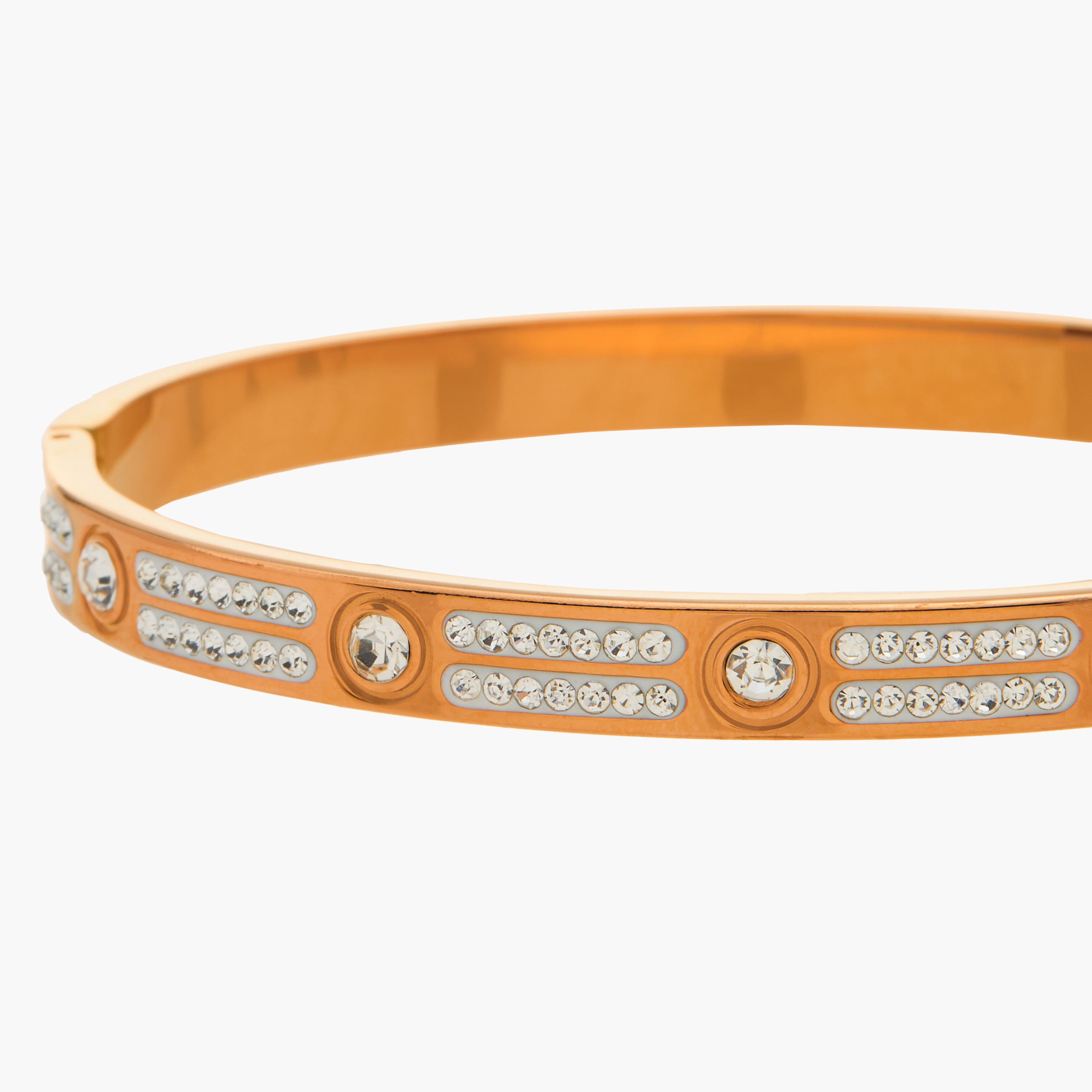 Flora Bella Embellished Cuff Bracelet with Clasp Closure-women-watchesandjewellery-jewellery-banglesandbracelets-image-3