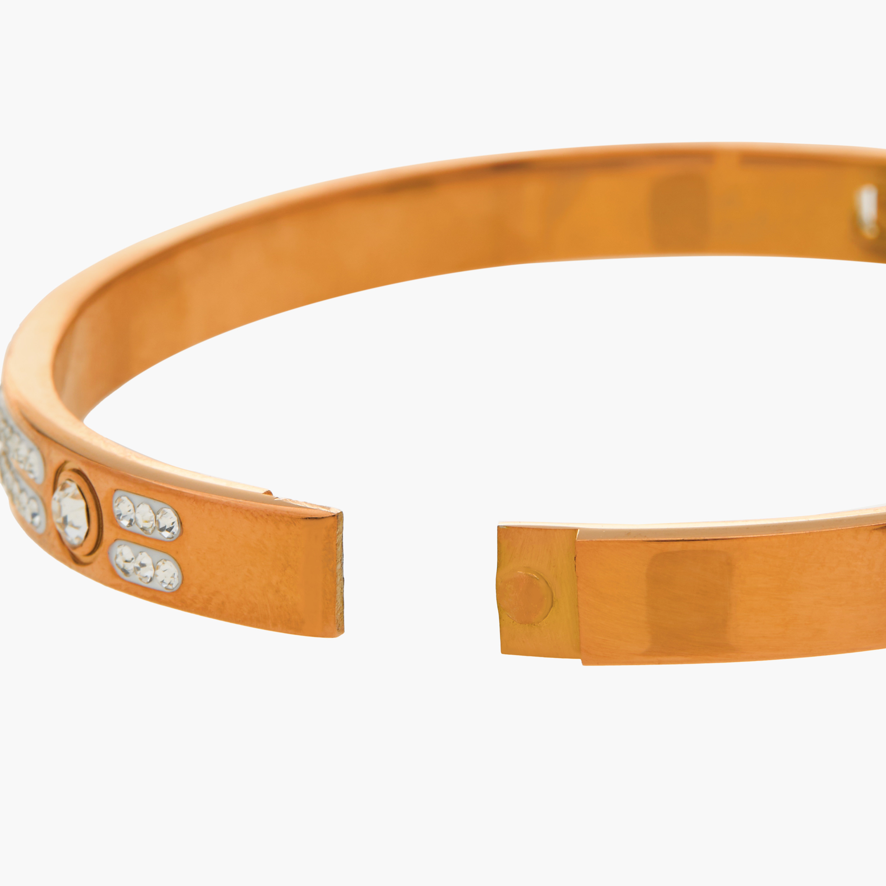 Flora Bella Embellished Cuff Bracelet with Clasp Closure-women-watchesandjewellery-jewellery-banglesandbracelets-image-4