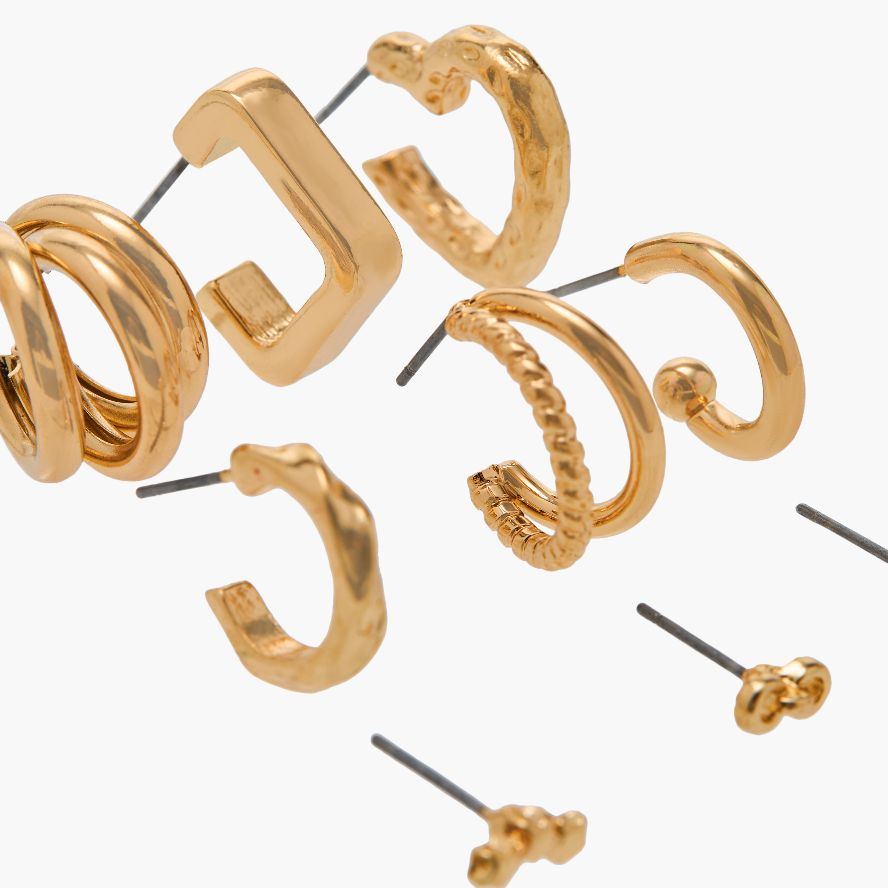 حلقان ميتاليك من فلورا بيلا - طقم 9 أزواج-women-watchesandjewellery-jewellery-earrings-image-3