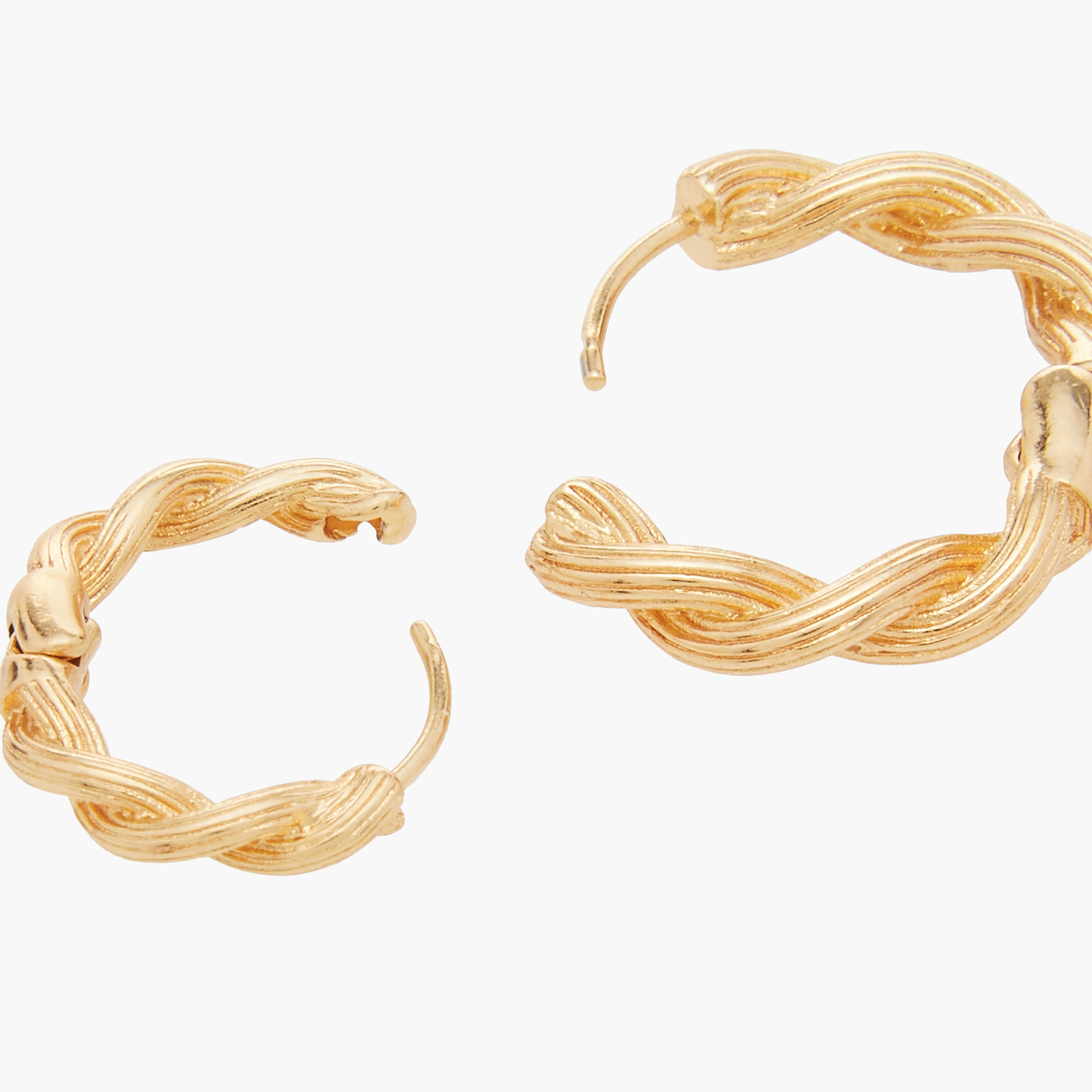 Flora Bella Twisted Hoop Earrings with Latch Back Closure - Set of 2-women-watchesandjewellery-jewellery-earrings-image-4