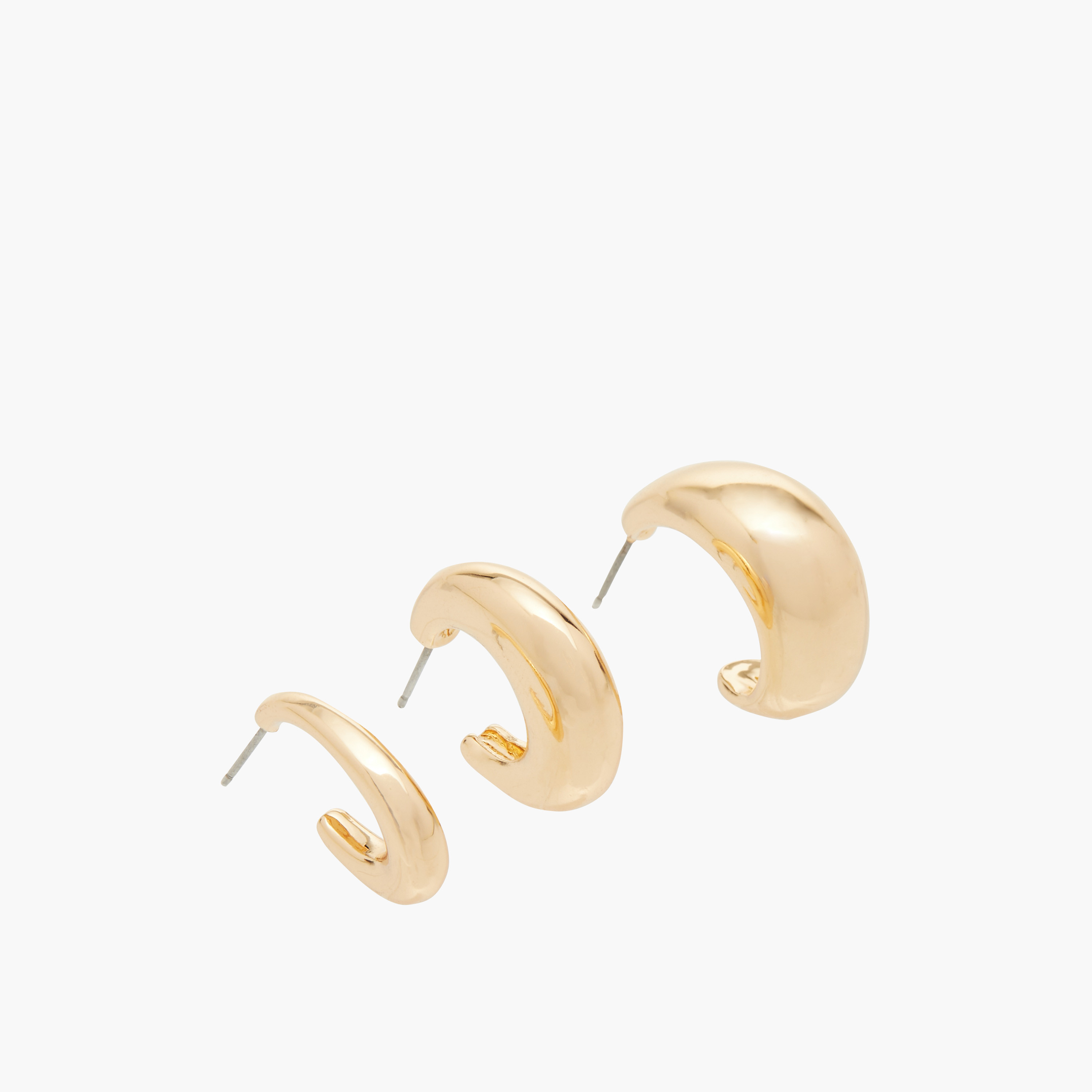 طقم أقراط دائرية 3 أزواج بمكبس إغلاق خلفي من فلورا بيلا-women-watchesandjewellery-jewellery-earrings-image-2