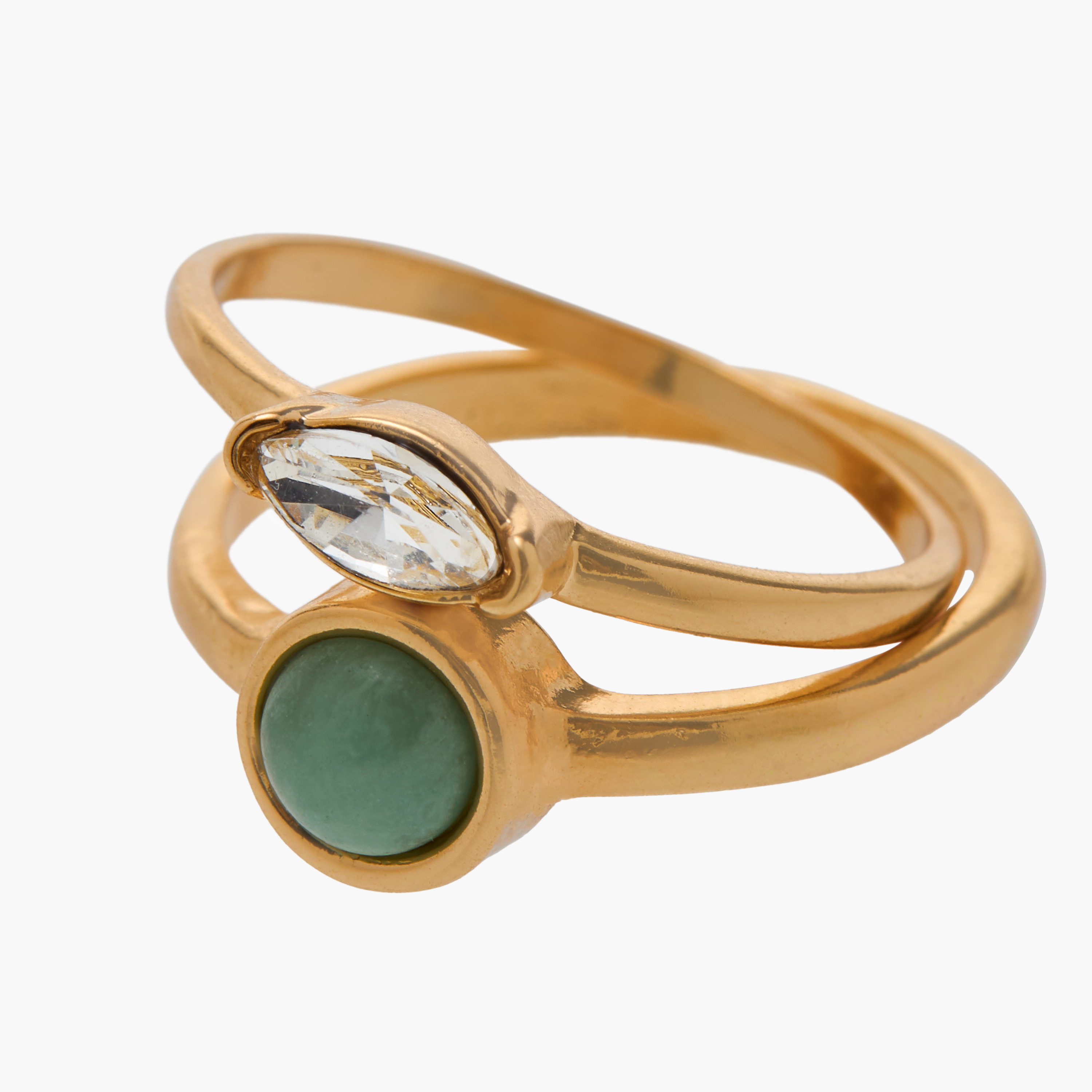 Flora Bella Assorted Metallic Ring - Set of 5-women-watchesandjewellery-jewellery-rings-image-4