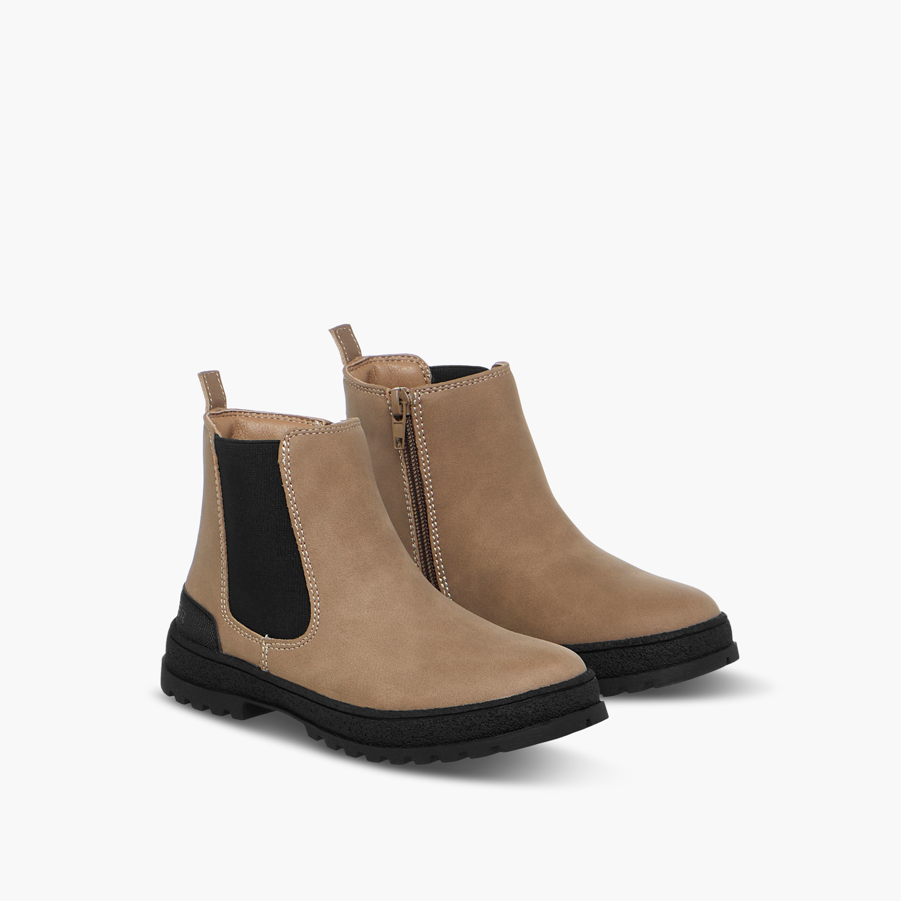 Lee Cooper Boys' Solid Ankle Boots with Zip Closure-boys-shoes-boots-image-1