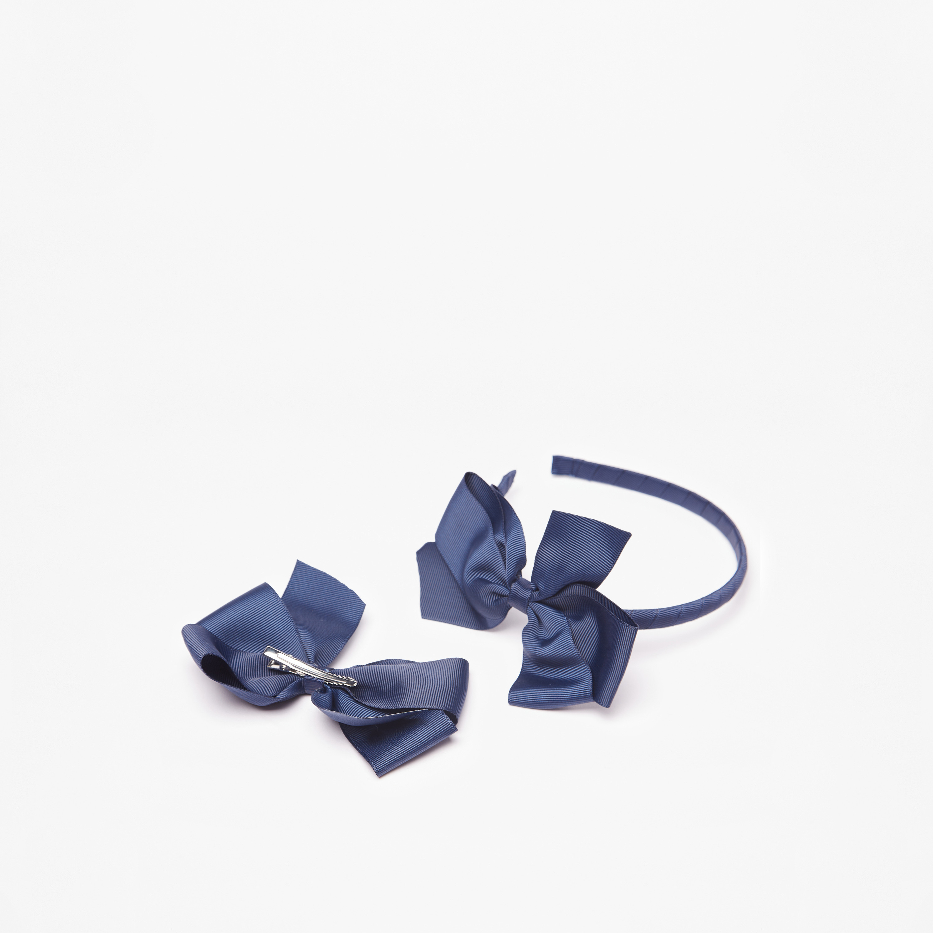 Flora Bella Ribbed Hairband and Bow Clip Set-girls-accessories-hairaccessories-image-4