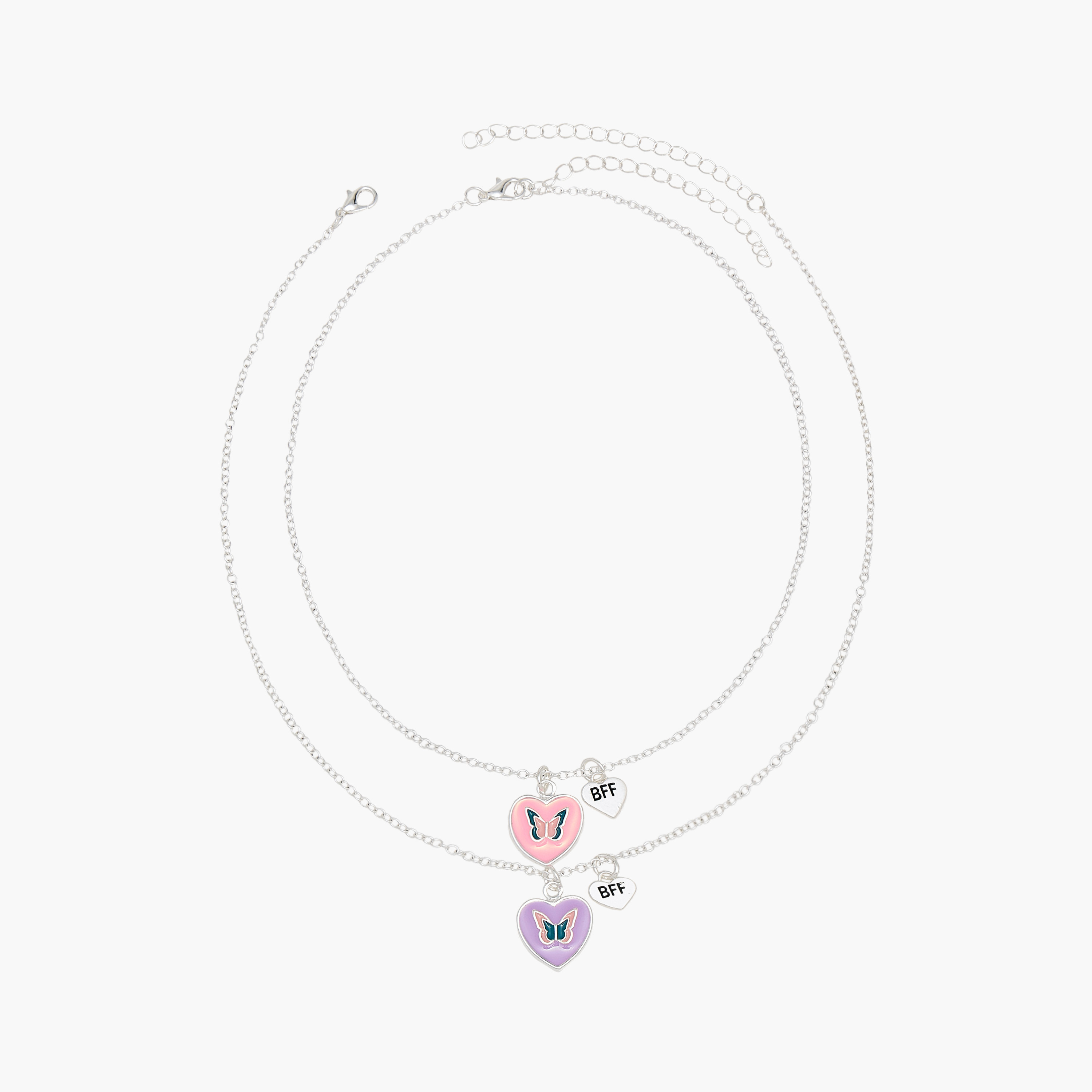 Flora Bella Butterfly Pendant Necklace with Lobster Clasp Closure - Set of 2-girls-accessories-jewellery-image-1