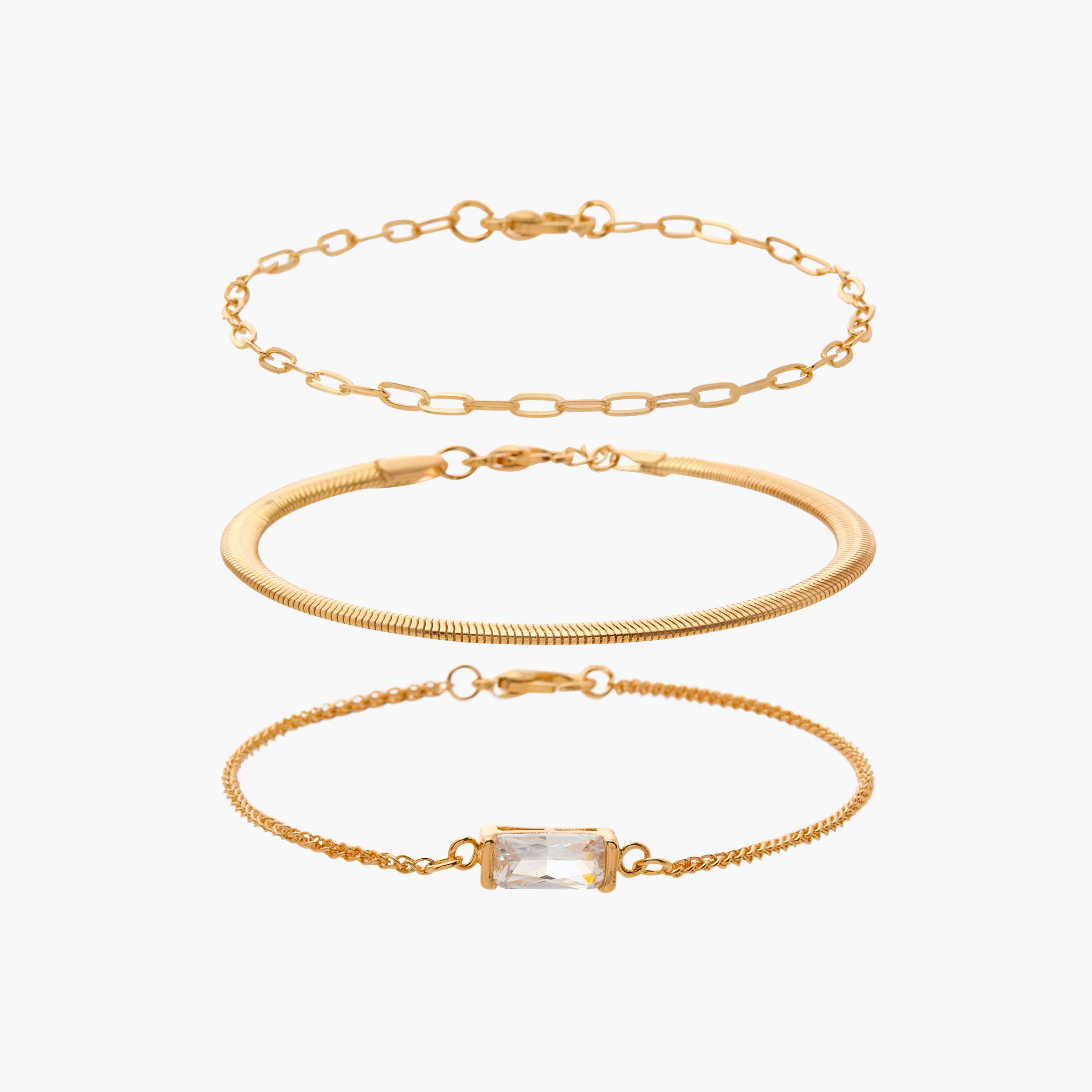 Flora Bella Assorted Bracelet with Lobster Clasp Closure - Set of 3-women-watchesandjewellery-jewellery-banglesandbracelets-image-1
