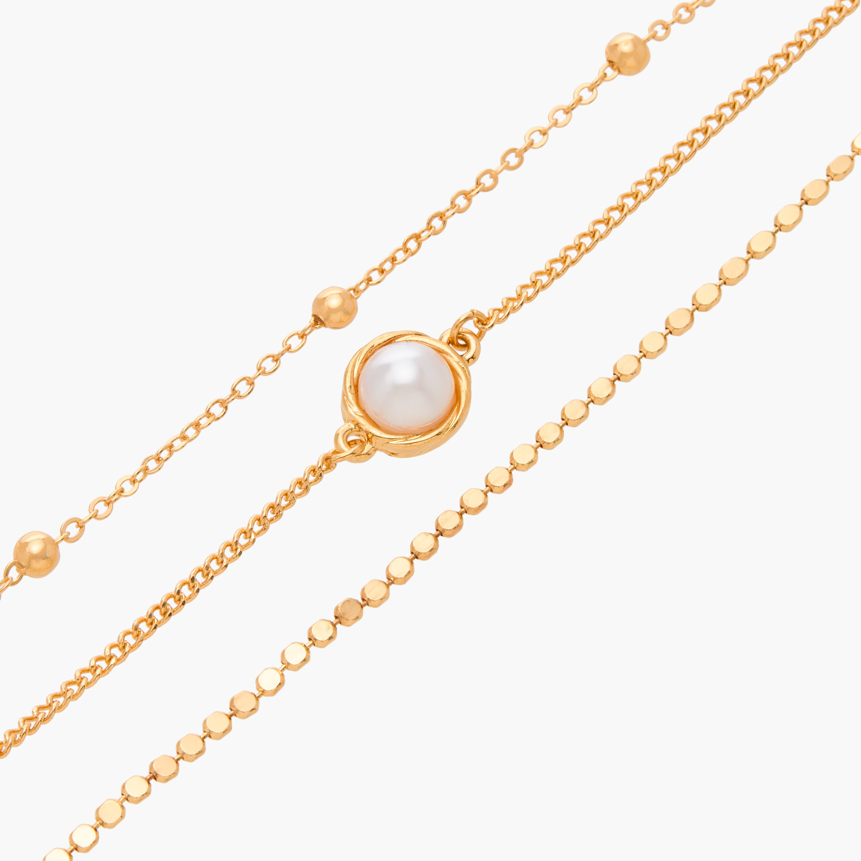 أساور متنوعة 3 قطع بمشبك إغلاق من فلورا بيلا-women-watchesandjewellery-jewellery-banglesandbracelets-image-9