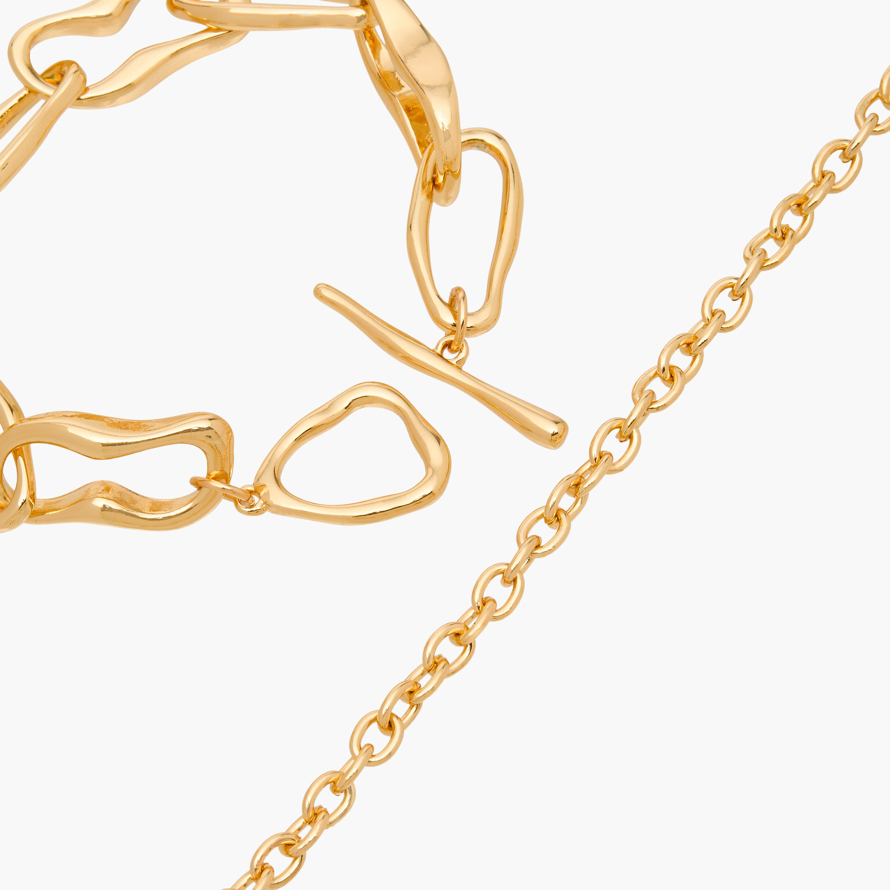 Flora Bella Metallic Chain Bracelet - Set of 2-women-watchesandjewellery-jewellery-banglesandbracelets-image-7