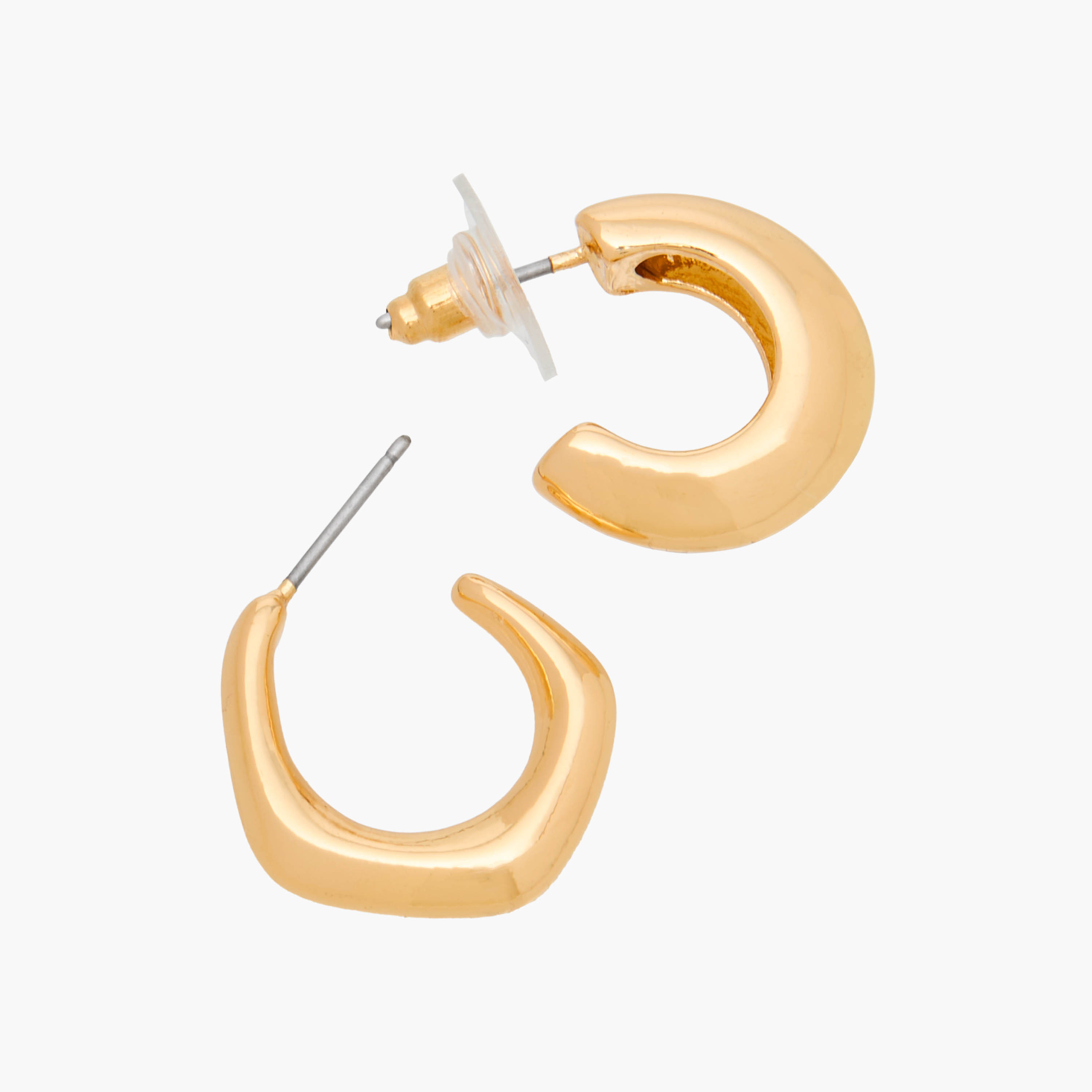حلقان ميتاليك بمكبس إغلاق خلفي من فلورا بيلا - طقم 3 أزواج-women-watchesandjewellery-jewellery-earrings-image-5