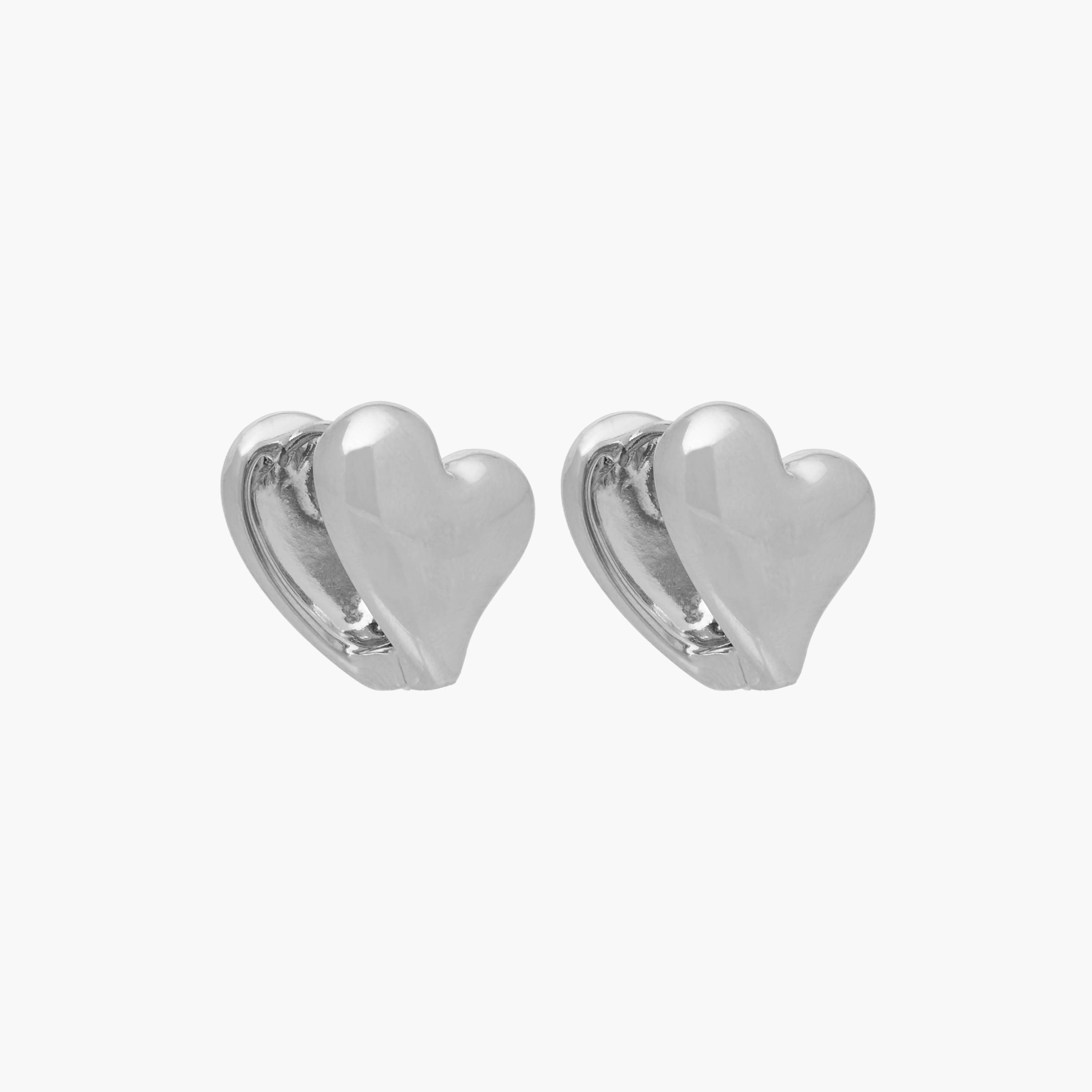 مجموعة أقراط معدنية على شكل قلب من فلورا بيلا عدد 3-women-watchesandjewellery-jewellery-earrings-image-2
