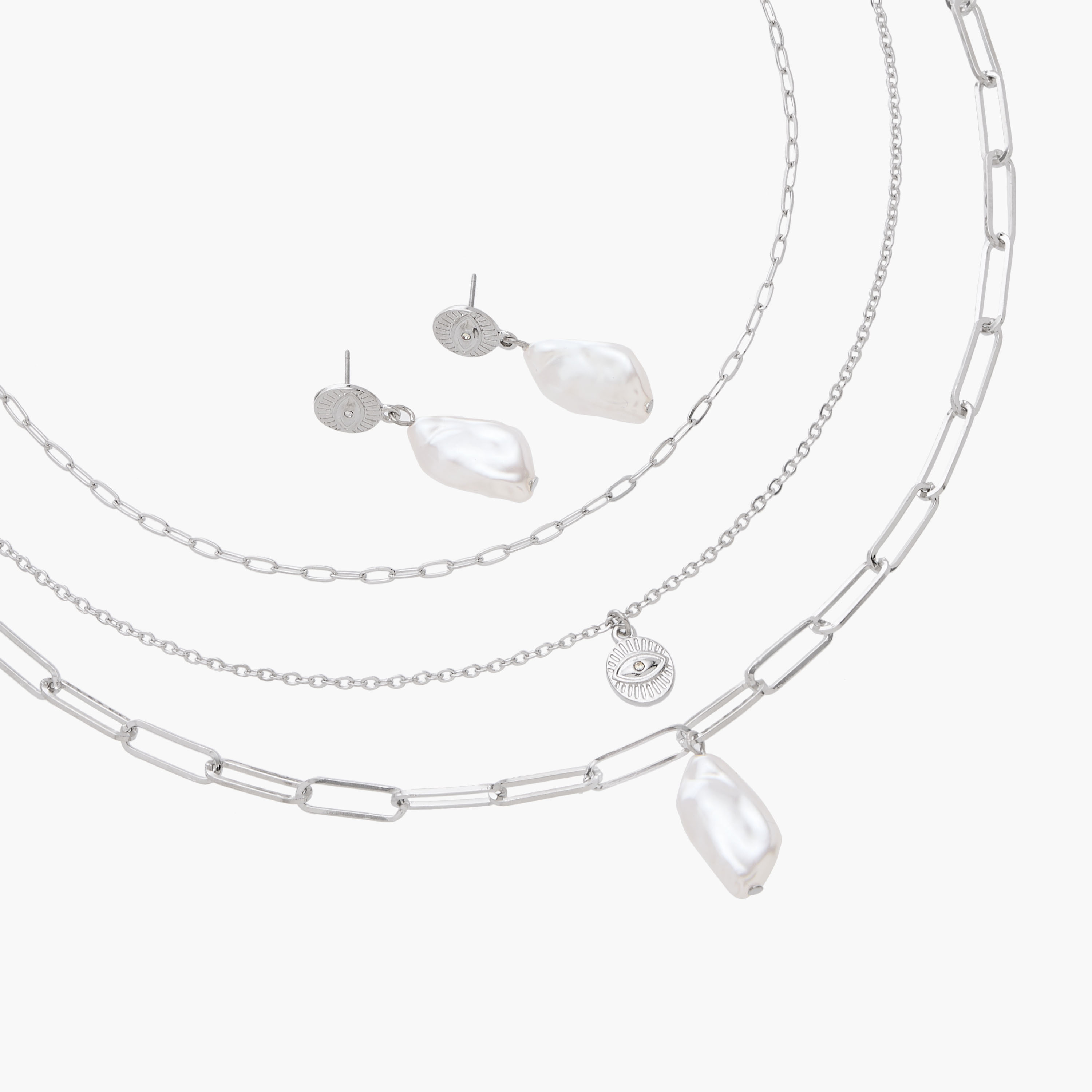 طقم عقد وحلقان متنوعة 4 قطع من فلورا بيلا-women-watchesandjewellery-jewellery-jewellerysets-image-4