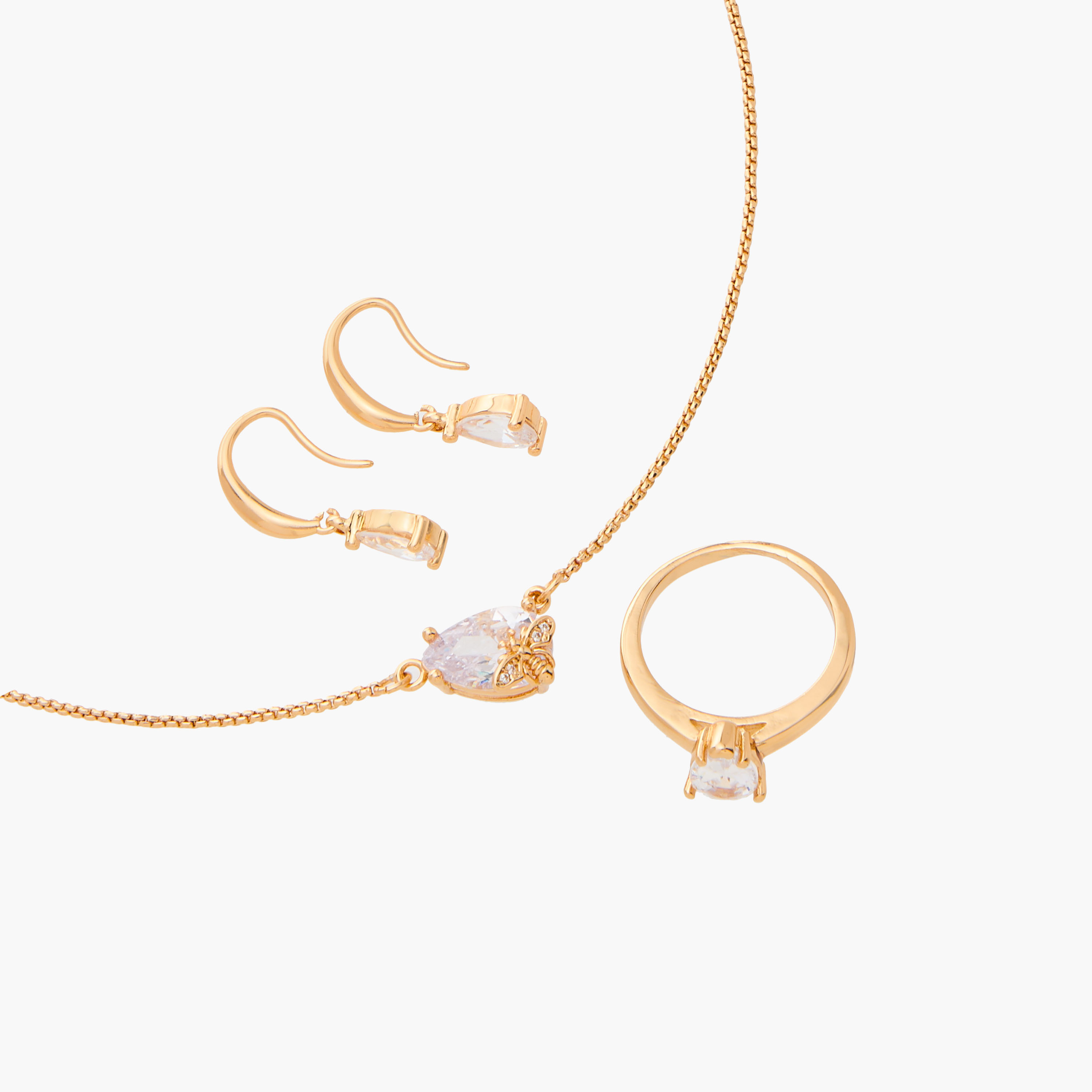 Flora Bella Embellished Pendant Necklace with Earrings and Ring Set-women-watchesandjewellery-jewellery-jewellerysets-image-5