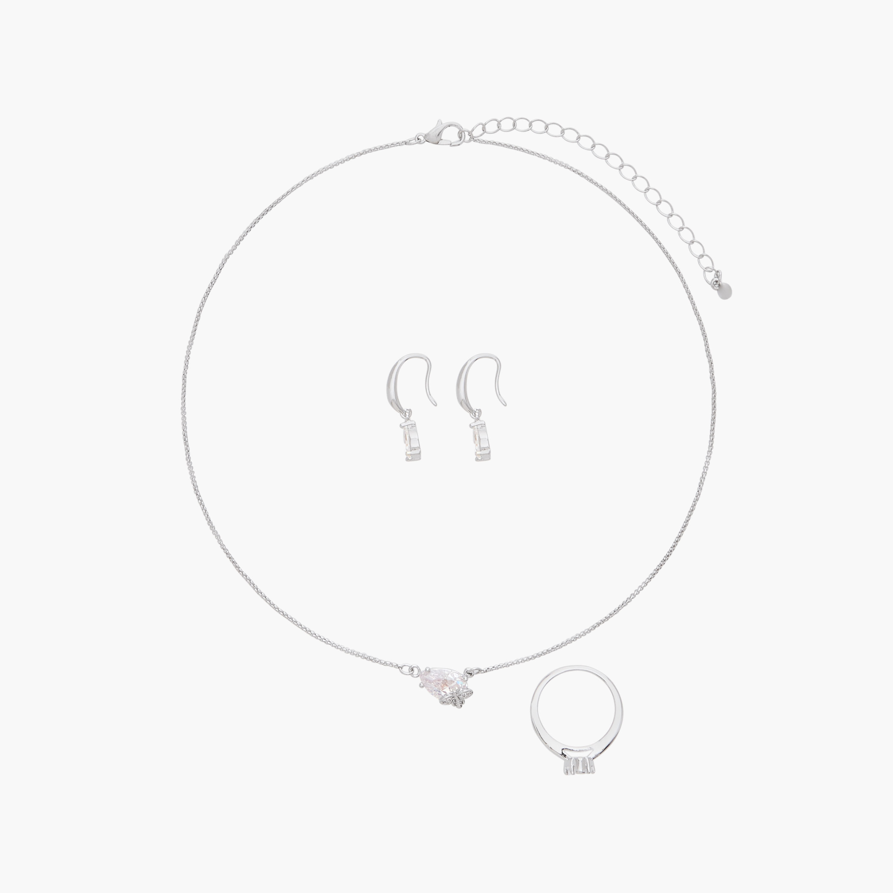 Flora Bella Embellished Pendant Necklace with Earrings and Ring Set-women-watchesandjewellery-jewellery-jewellerysets-image-8