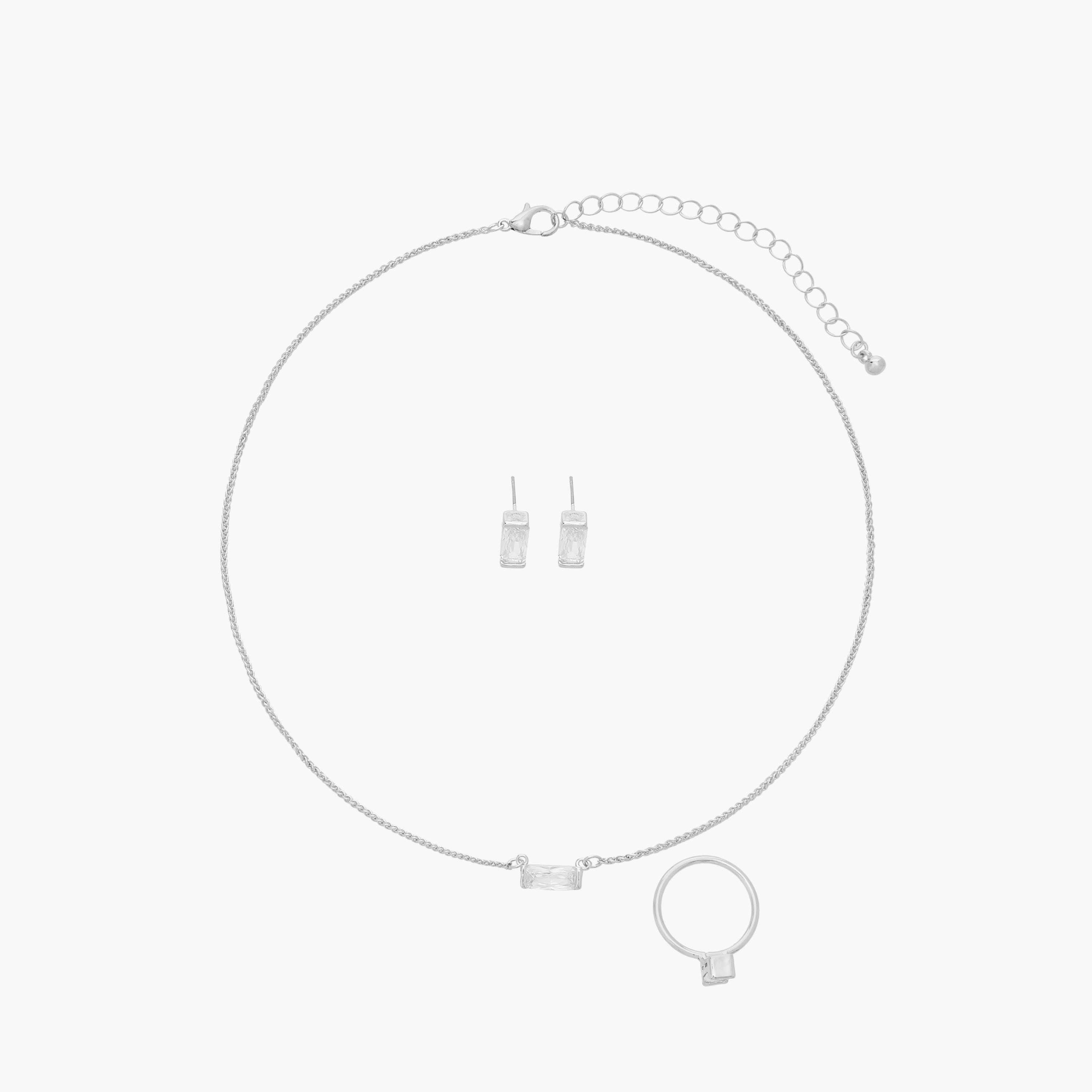 طقم خاتم وحلق وعقد بدلاية مزينة من فلورا بيلا-women-watchesandjewellery-jewellery-jewellerysets-image-8