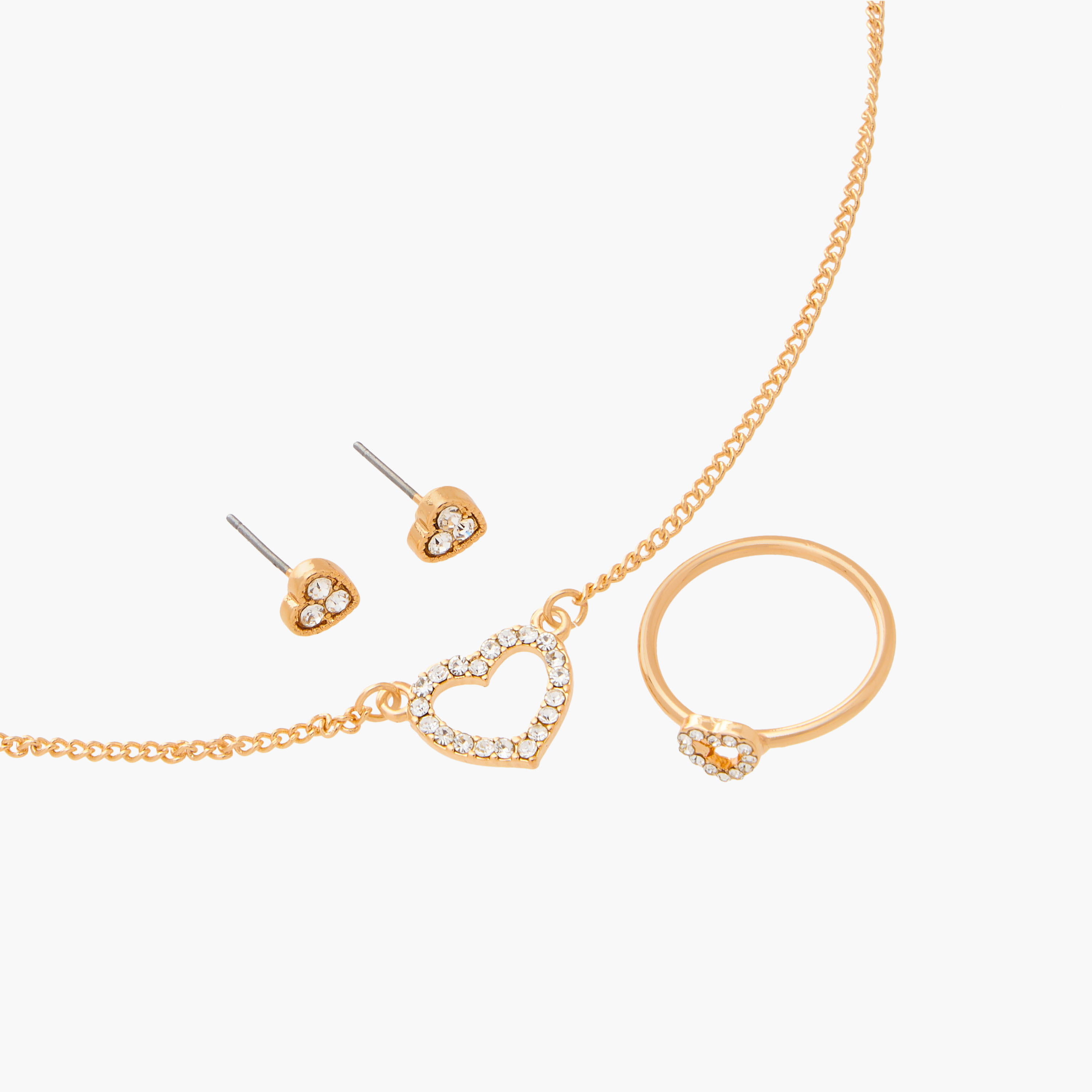Flora Bella Heart Embellished Pendant Necklace with Earrings and Ring-women-watchesandjewellery-jewellery-jewellerysets-image-10