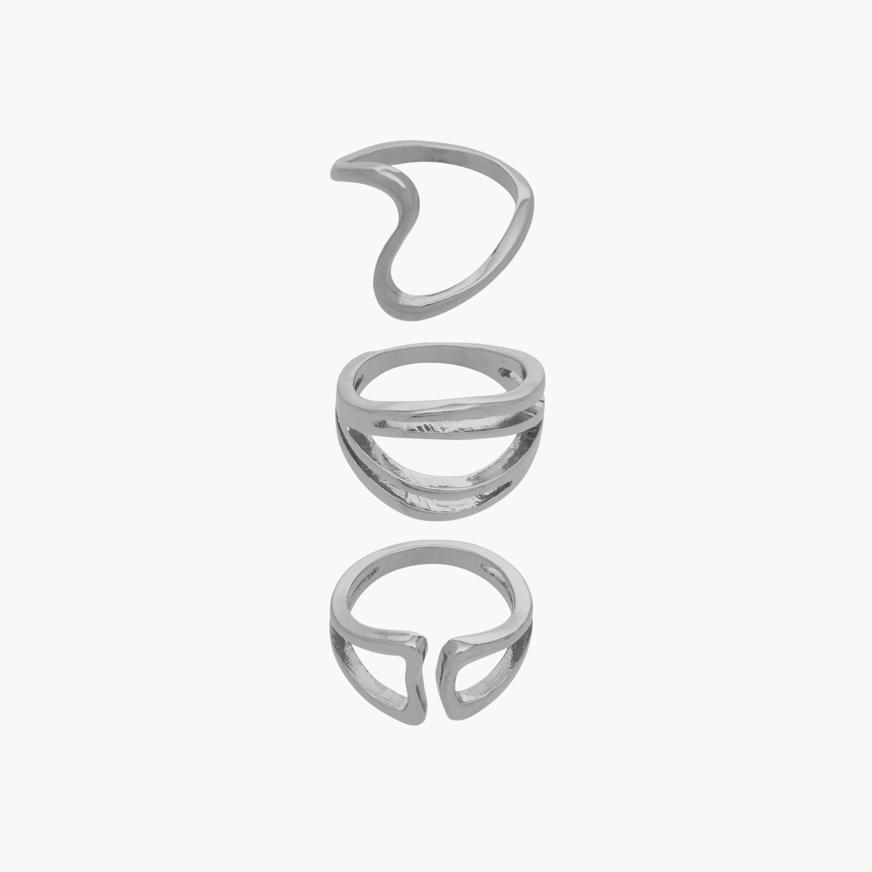 Flora Bella Assorted Ring - Set of 3-women-watchesandjewellery-jewellery-rings-image-1