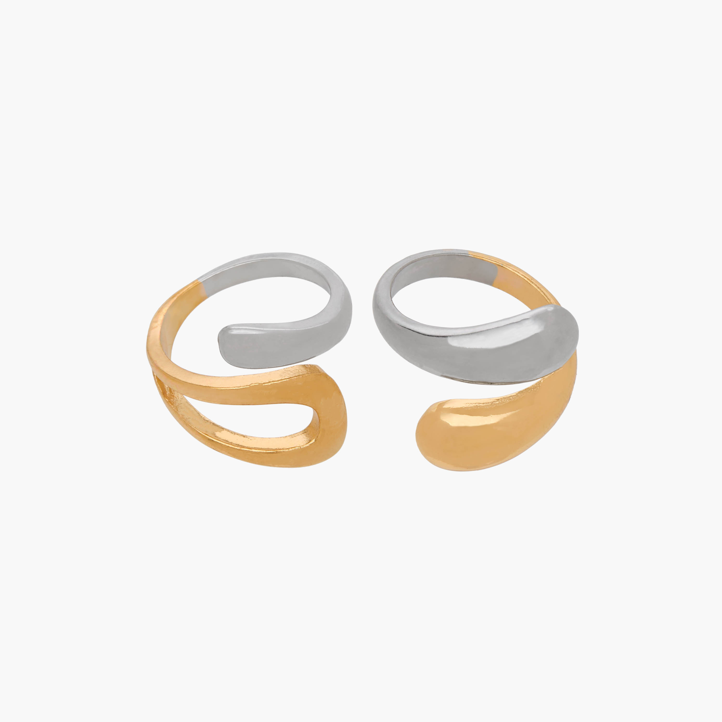 Flora Bella Metallic Ring - Set of 2-women-watchesandjewellery-jewellery-rings-image-1