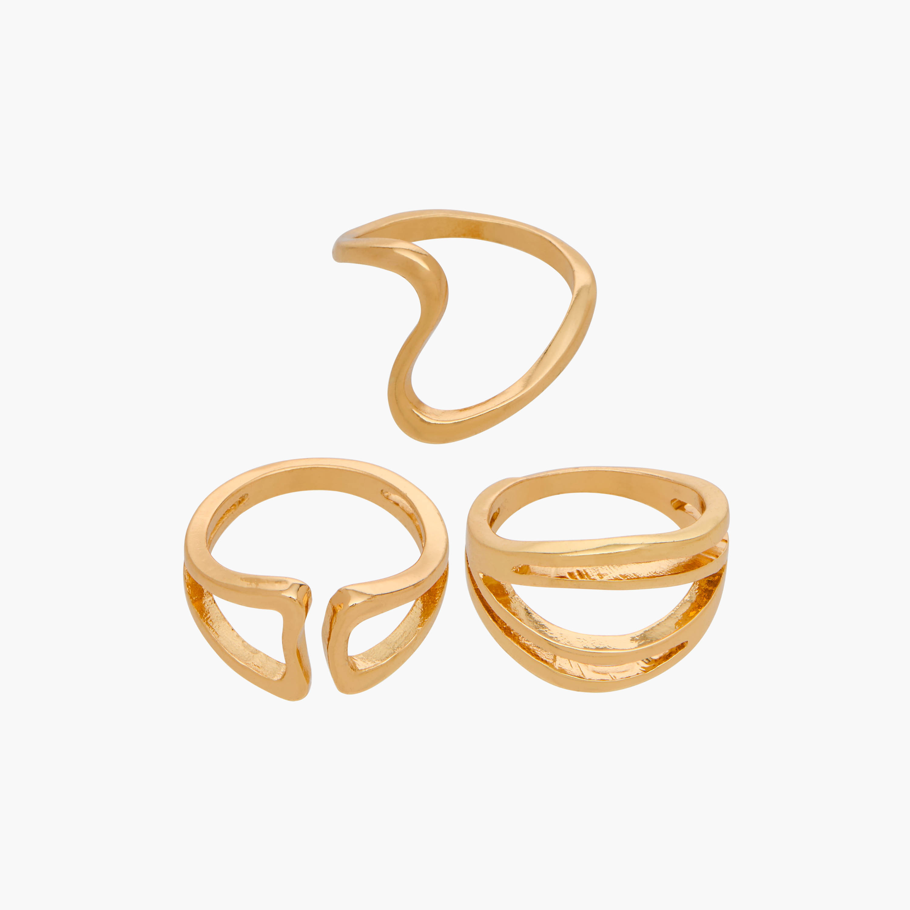 خواتم متنوعة من فلورا بيلا - طقم من 3 قطع-women-watchesandjewellery-jewellery-rings-image-6