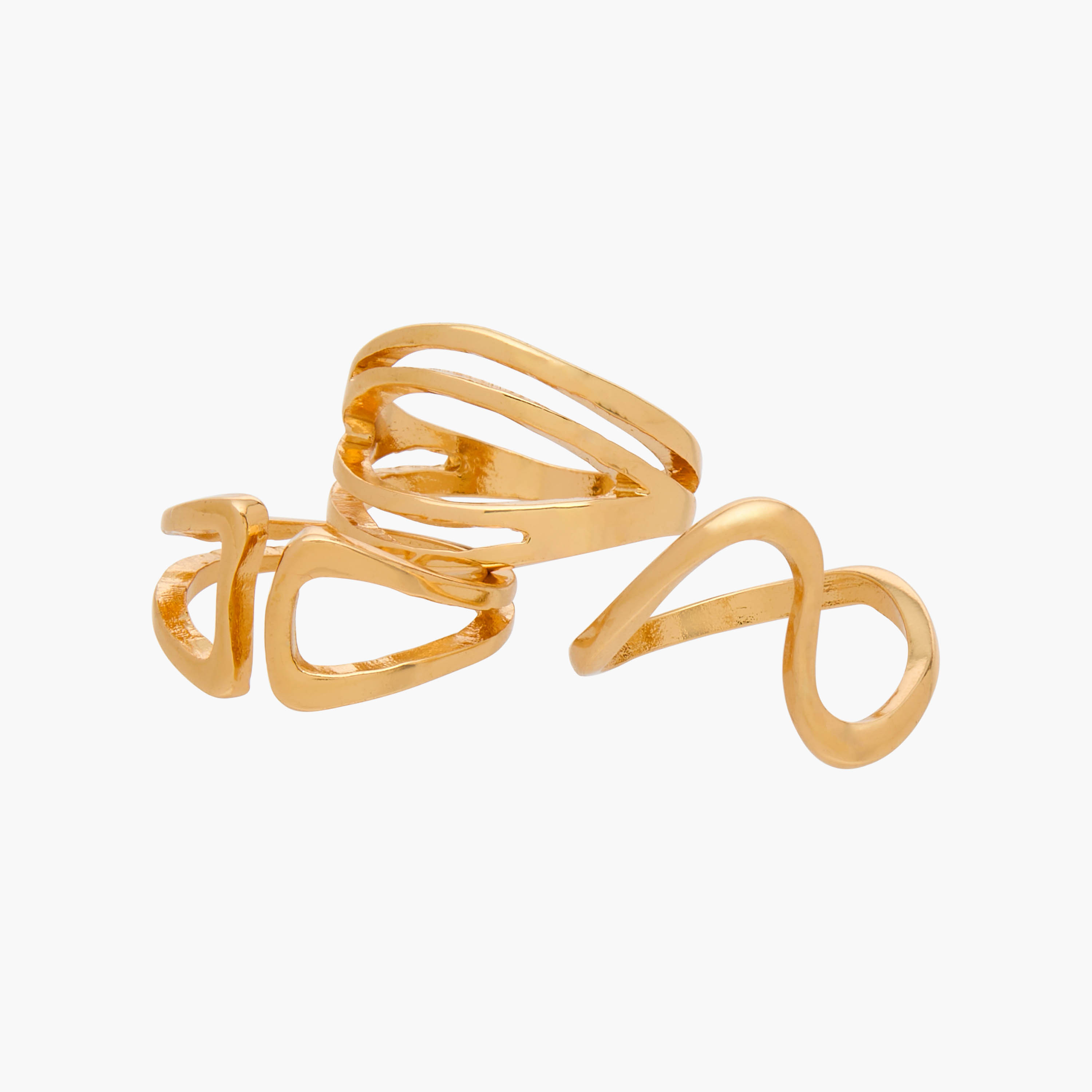 خواتم متنوعة من فلورا بيلا - طقم من 3 قطع-women-watchesandjewellery-jewellery-rings-image-2