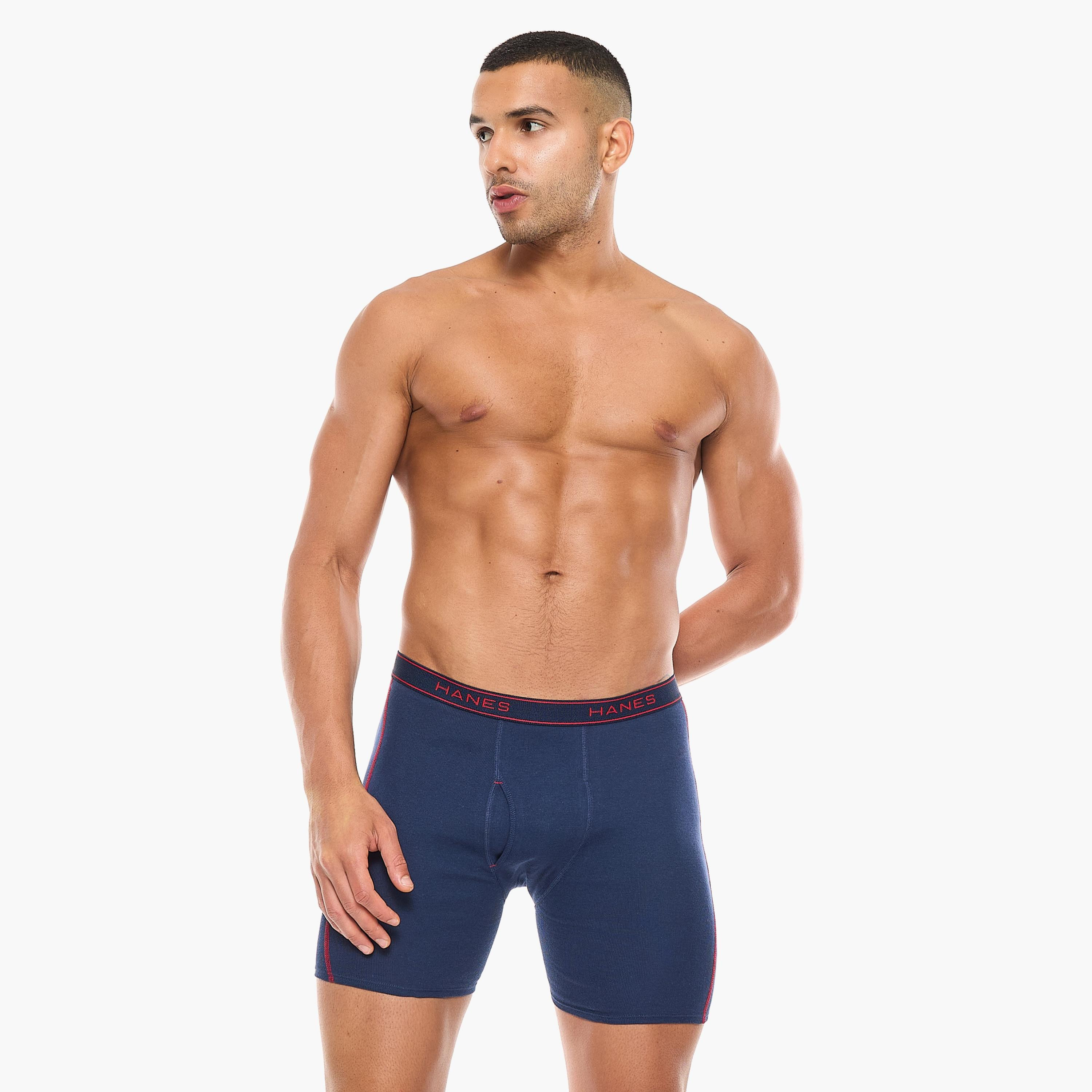 Hanes Assorted Pack of 2 Brand Print Waistband Men's Boxer Briefs-men-clothing-innerwear-underwear-image-4