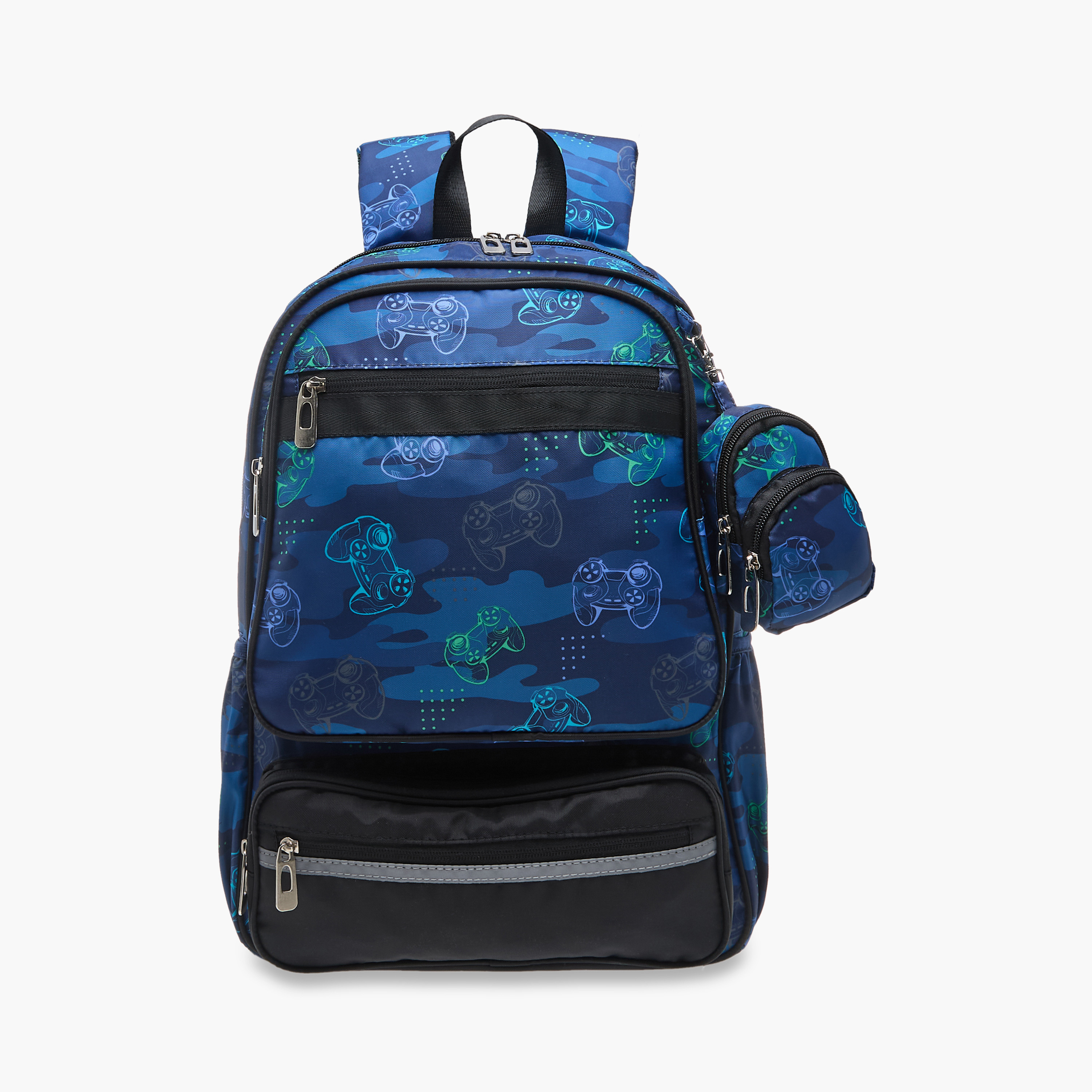 LBL by Shoexpress Gamer Print School Backpack with Detachable Pouch - 47x14x32 cm
