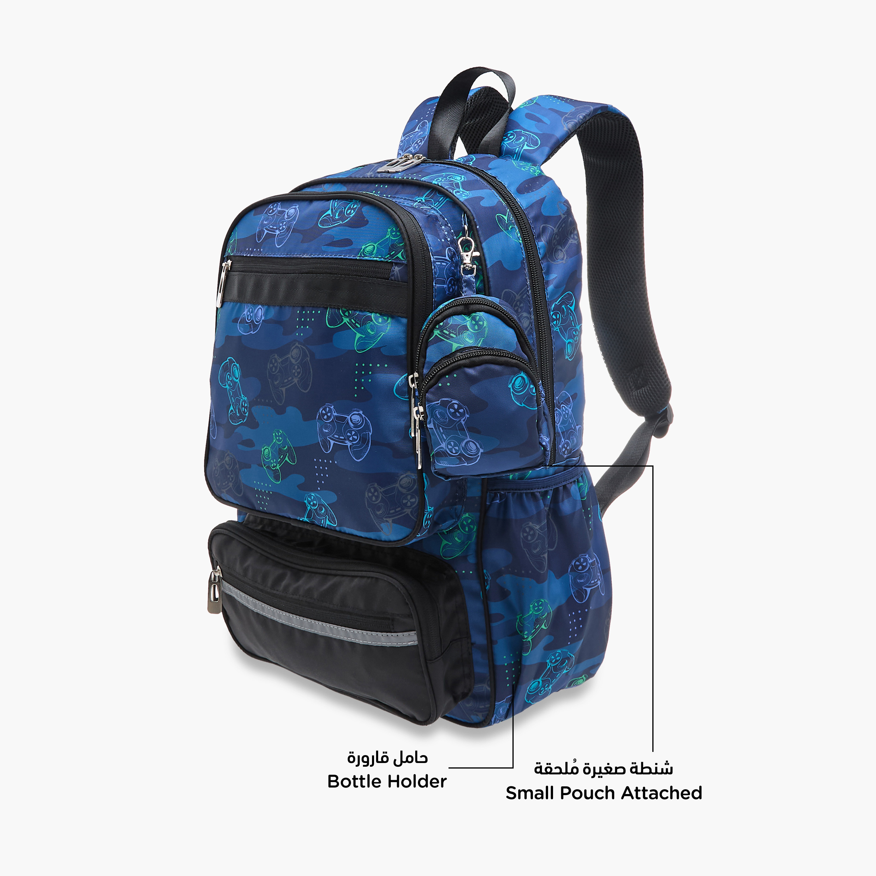 LBL by Shoexpress Gamer Print School Backpack with Detachable Pouch - 47x14x32 cm-school-bagsandbackpacks-backpacks-image-6