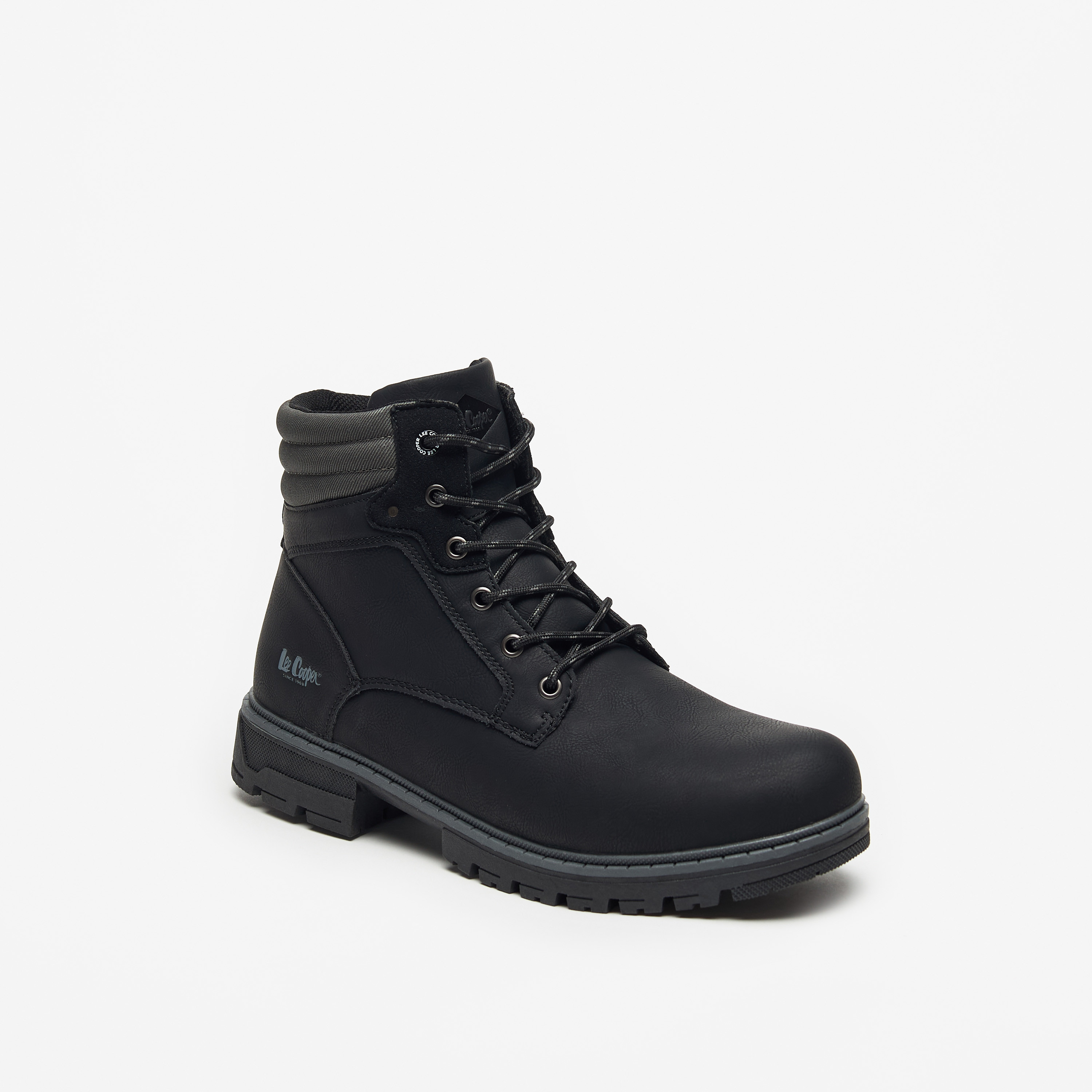 Lee Cooper Men's Logo Detail Chukka Boots with Zip Closure-men-shoes-boots-image-1