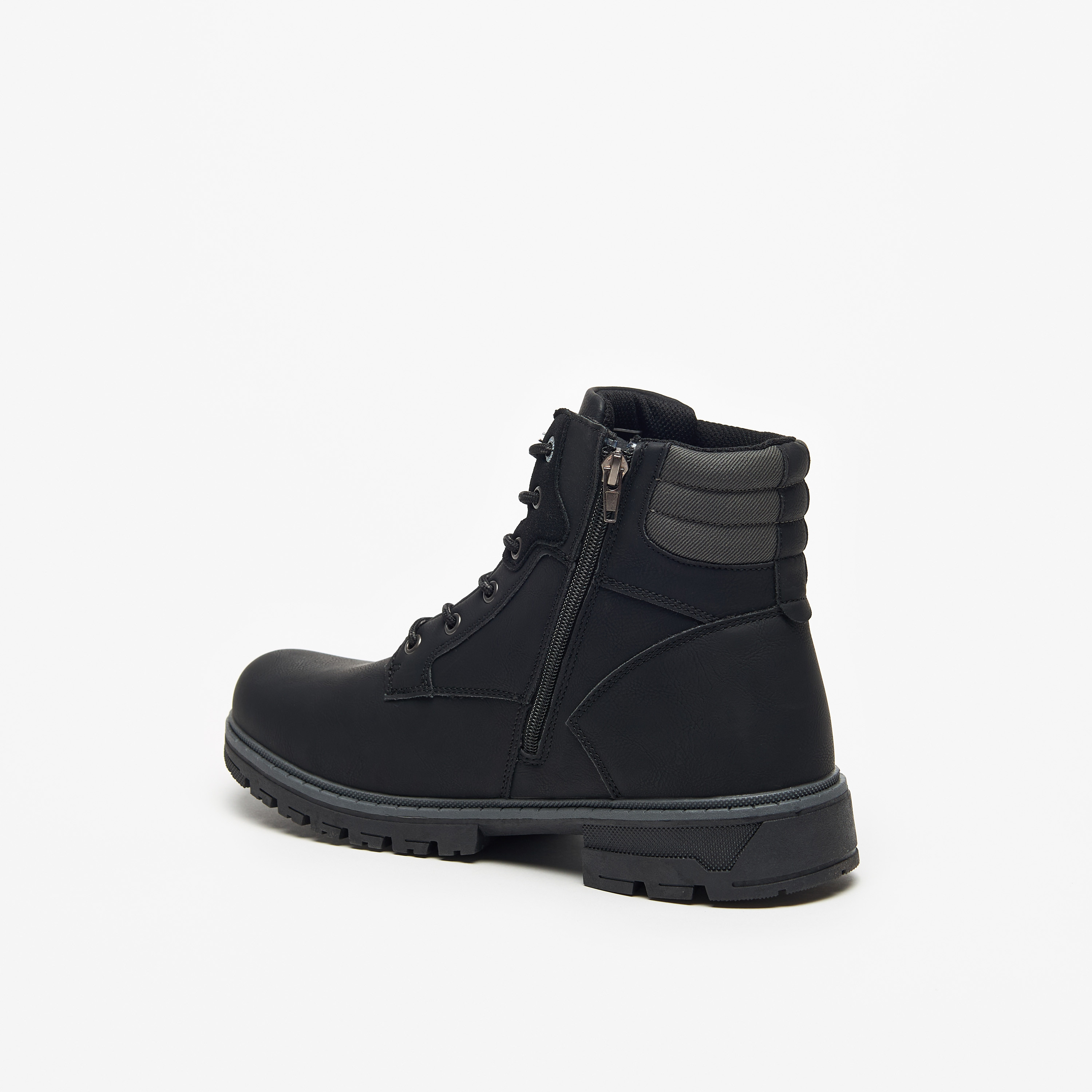 Lee Cooper Men's Logo Detail Chukka Boots with Zip Closure-men-shoes-boots-image-2
