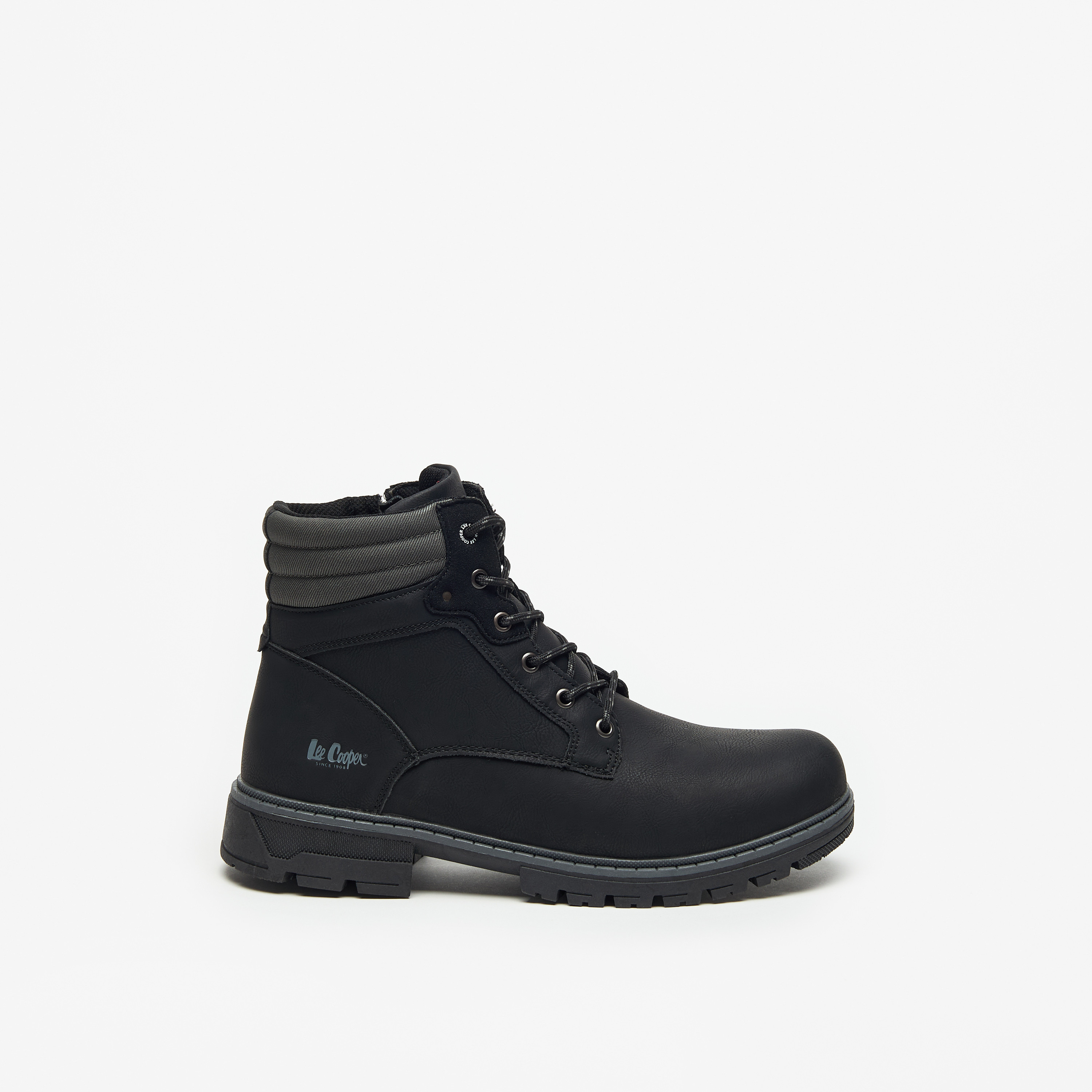 Lee Cooper Men's Logo Detail Chukka Boots with Zip Closure-men-shoes-boots-image-3