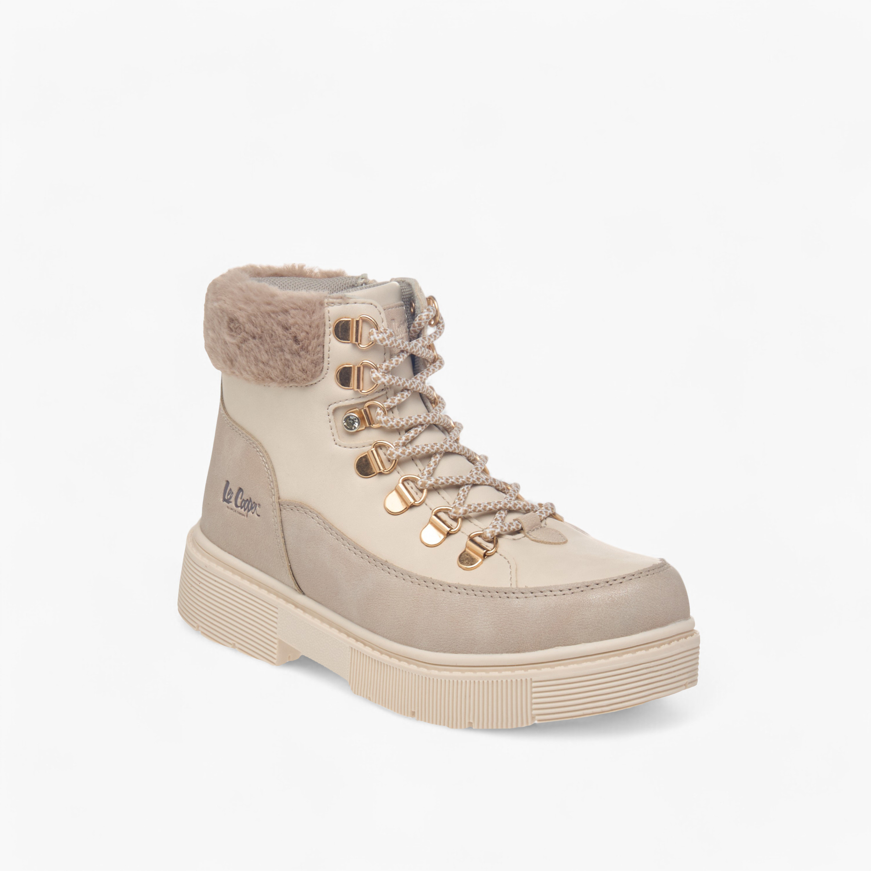 Lee Cooper Girls' Panelled Ankle Boots with Zip Closure-girls-shoes-boots-image-2