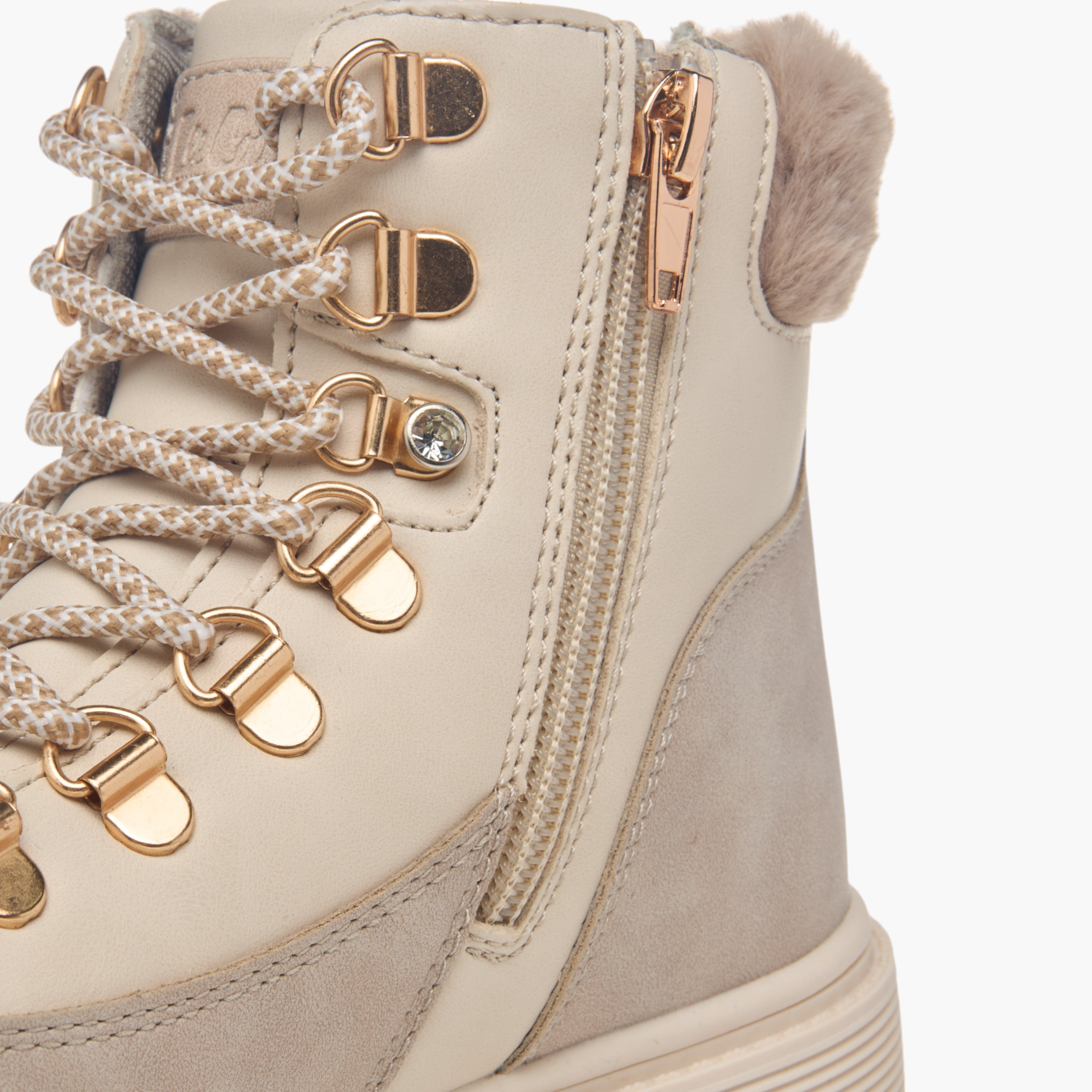 Lee Cooper Girls' Panelled Ankle Boots with Zip Closure-girls-shoes-boots-image-4