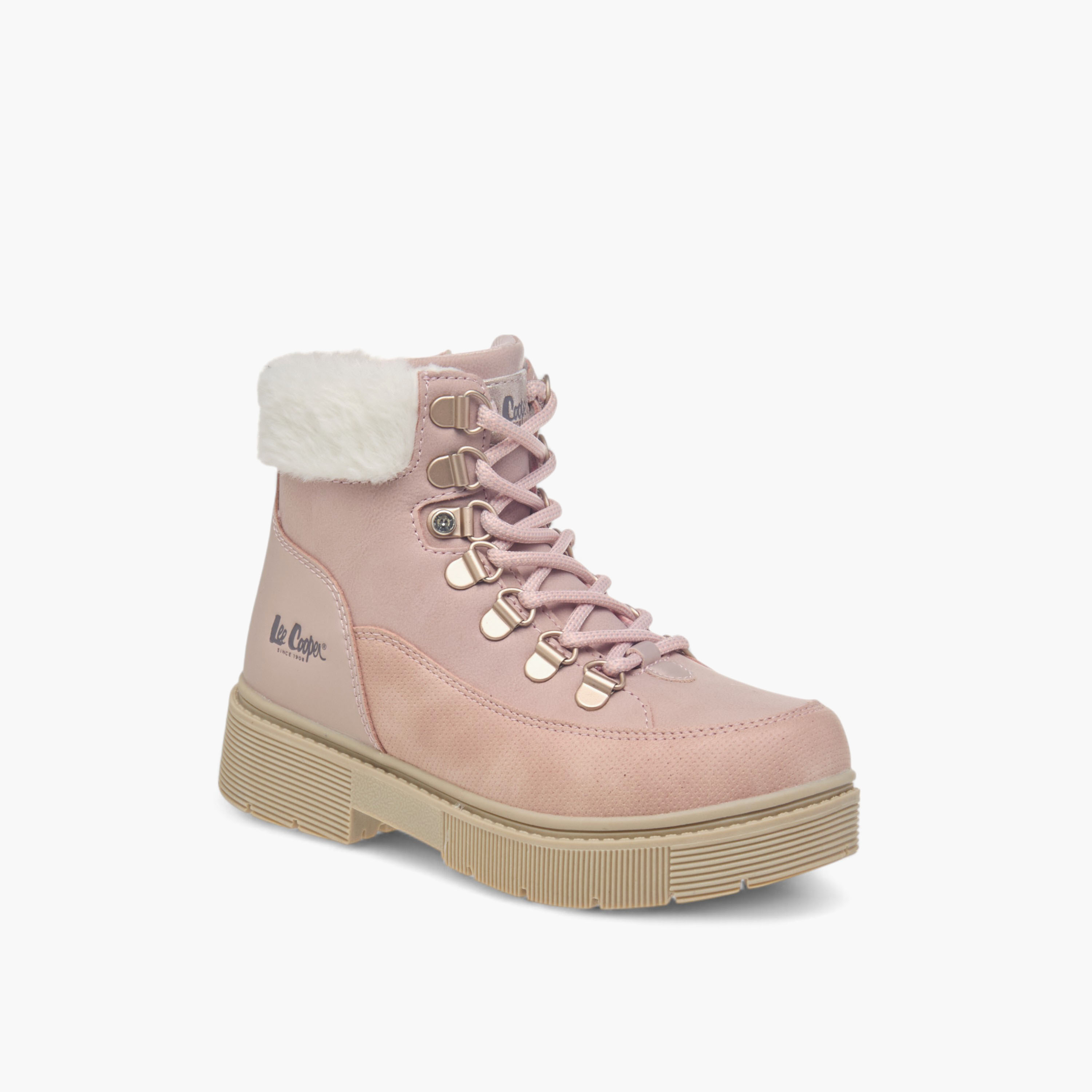 Lee Cooper Girls' Panelled Ankle Boots with Zip Closure-girls-shoes-boots-image-8