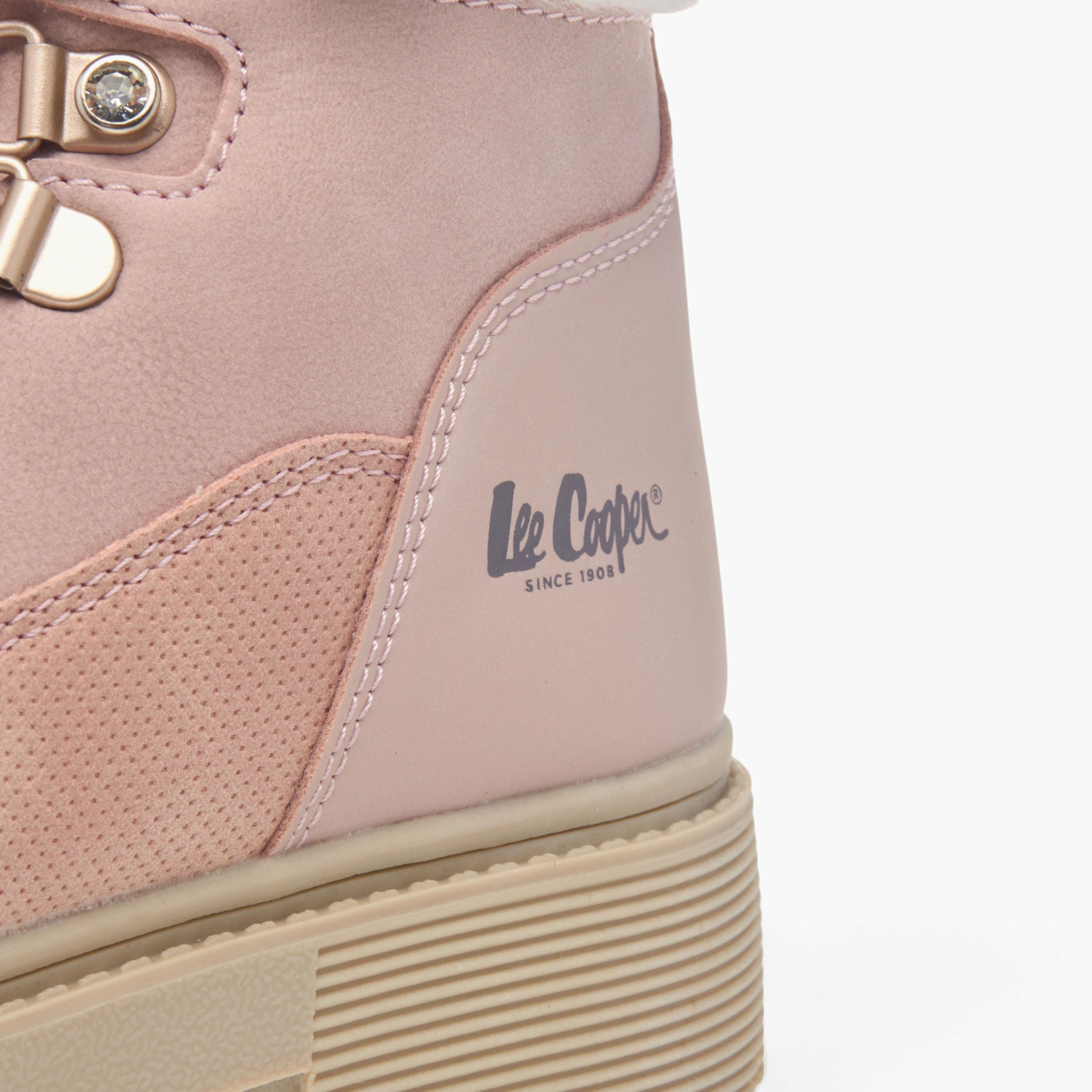 Lee Cooper Girls' Panelled Ankle Boots with Zip Closure-girls-shoes-boots-image-12