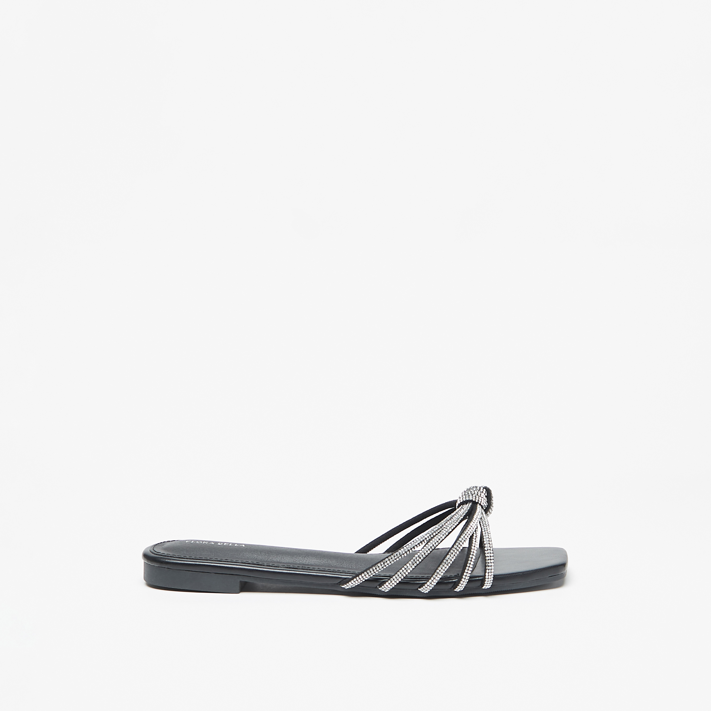 Flora Bella Embellished Slip-On Sandals with Knot Detail-women-shoes-flats-sandals-image-3