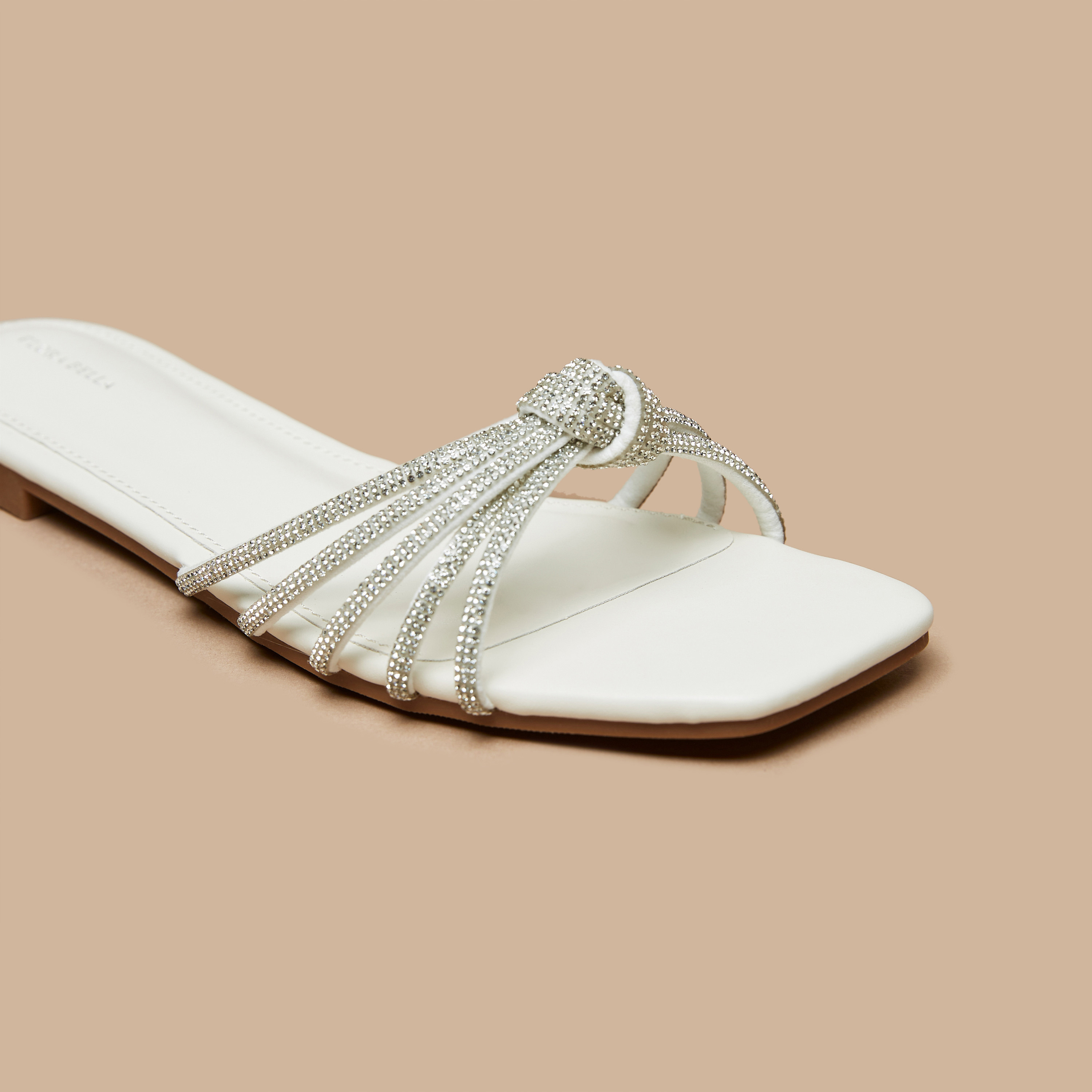 Flora Bella Embellished Slip-On Sandals with Knot Detail-women-shoes-flats-sandals-image-5