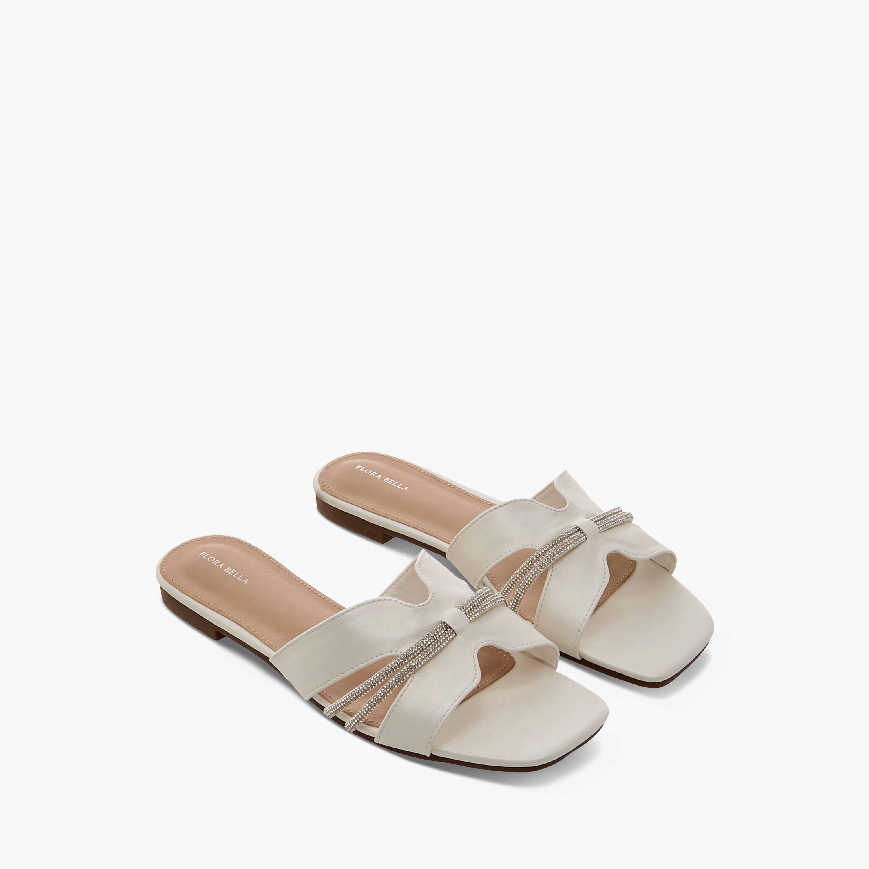 صندل مسطّح سهل الارتداء بحزام مزيّن من فلورا بيلا-women-shoes-flats-sandals-image-1