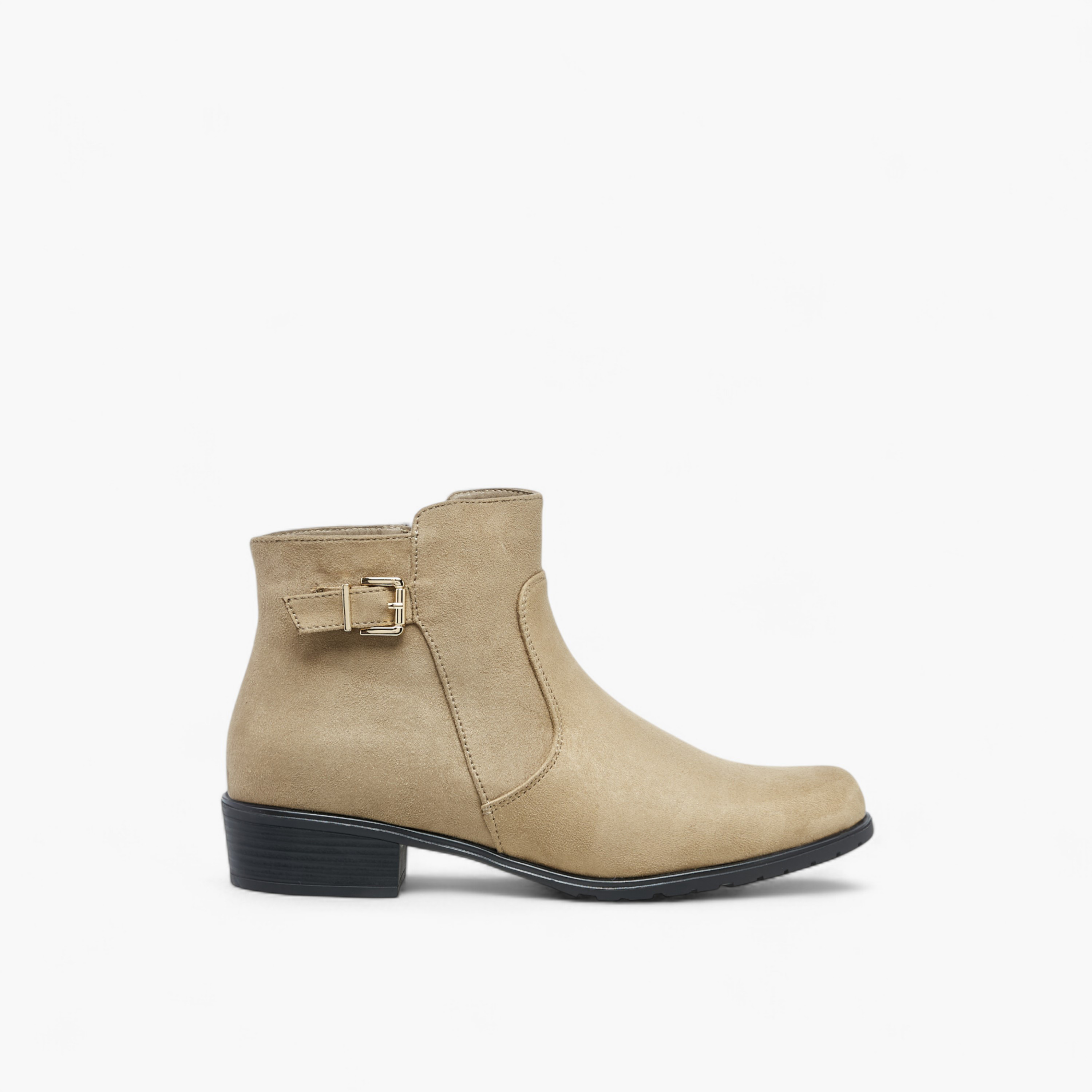 Celeste Women's Buckle Accent Block Heeled Ankle Boots with Zip Closure-women-shoes-boots-image-3